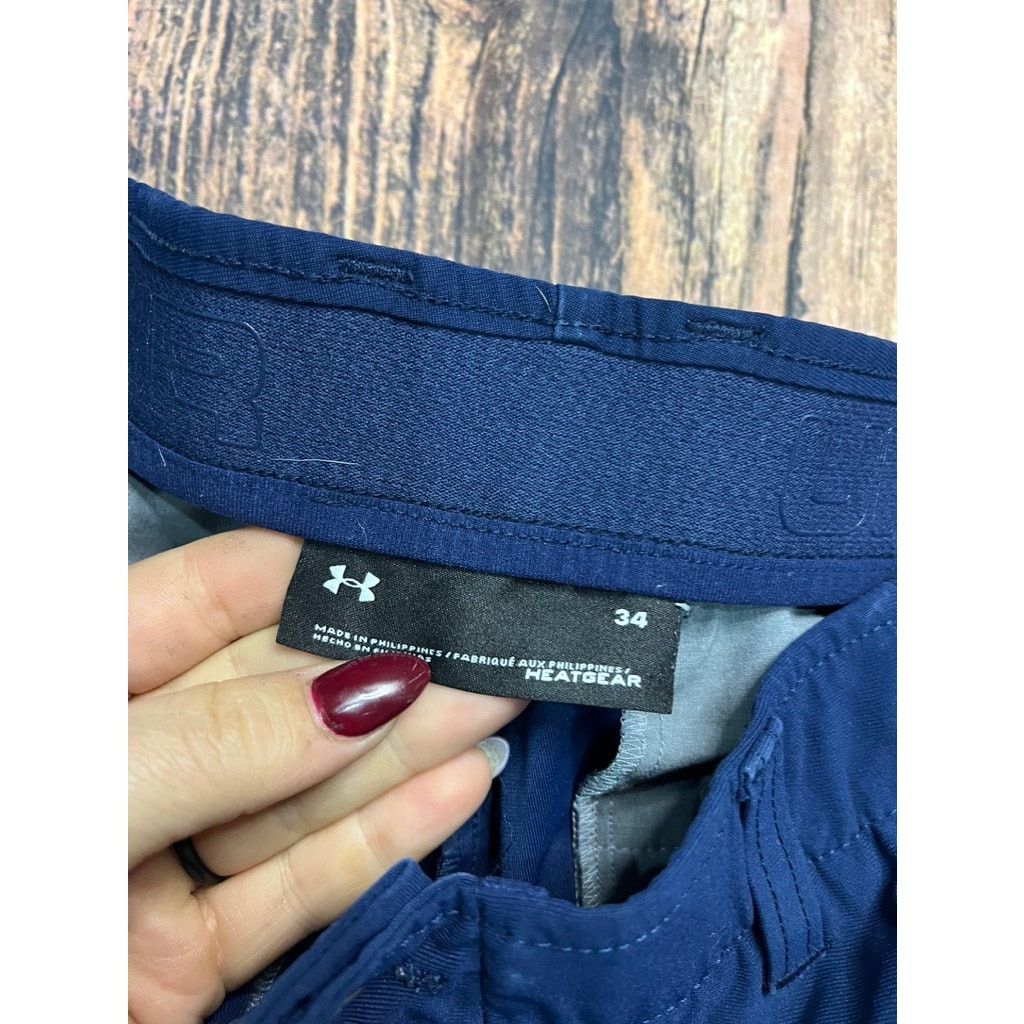 Under Armour Under Armour Men's Navy Blue Heat Gear Sweat Shorts Size 34 Size US 34 / EU 50 - 2 Thumbnail