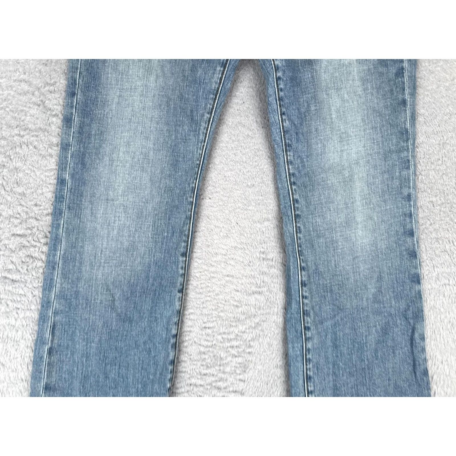 Vintage VIGOSS Bootcut Jeans Juniors 11/12 Light Blue Denim Slim Fit 30in Waist 32in Inseam Women Size 32" / US 10 / IT 46 - 3 Thumbnail