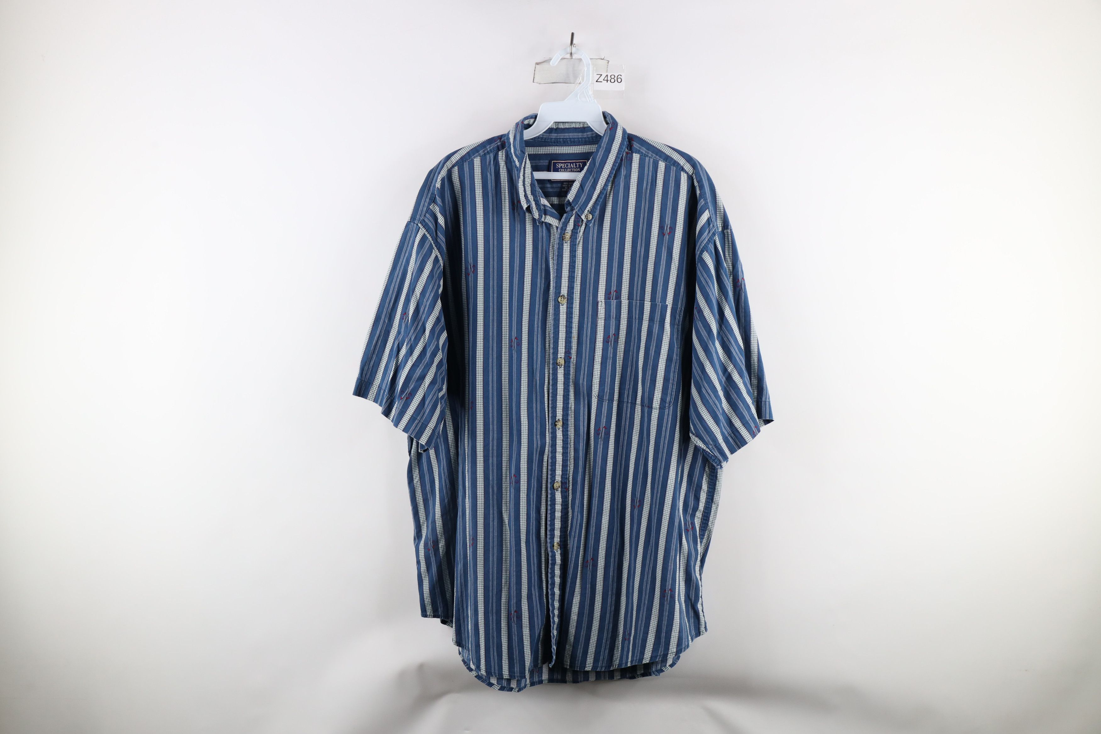 Vintage Vintage 90s Streetwear Golf Flag Button Down Shirt Cotton Size US XL / EU 56 / 4 - 1 Thumbnail