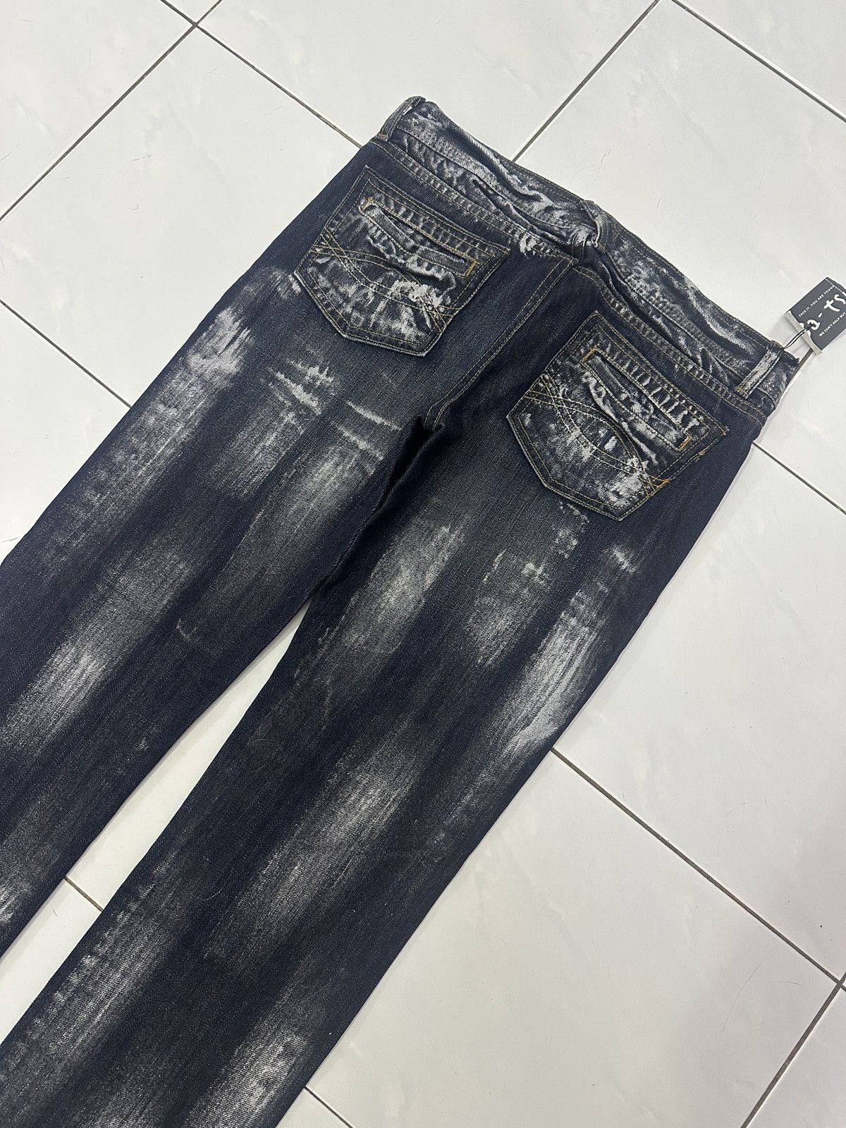 Japanese Brand Japanese BA-TSU Paint Splitter Jeans Size US 30 / EU 46 - 6 Thumbnail