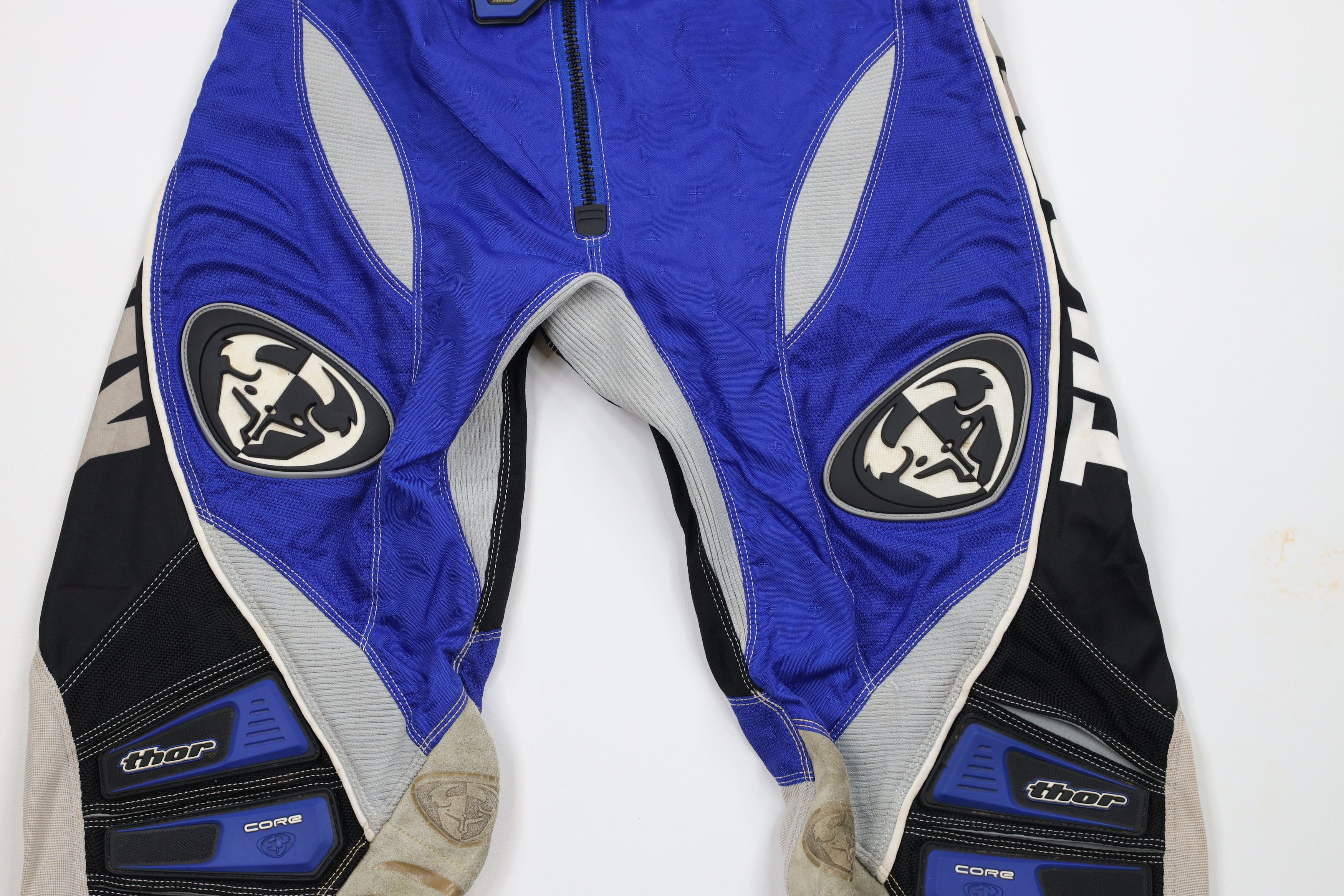 Vintage Vintage Thor Racing Leather Trim Motocross Racing Pants Blue Size US 32 / EU 48 - 3 Thumbnail