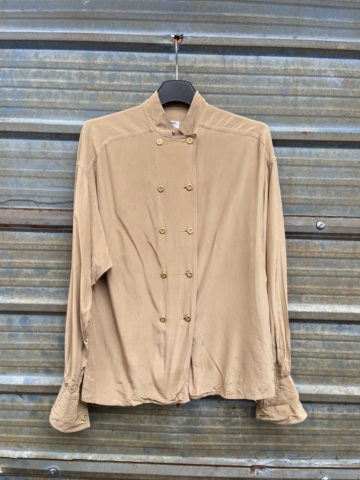 Chanel Vintage Chanel Double Gold Button Rayon Shirt Size M / US 6-8 / IT 42-44 - 1 Thumbnail