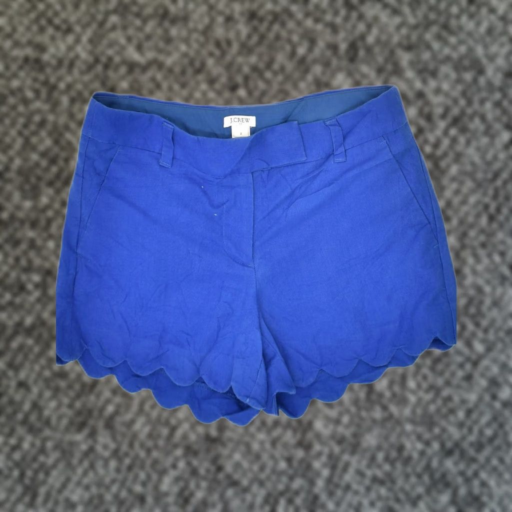 J.Crew J. CREW Womens Casual Shorts Blue Linen XS W28 US 2 Size 26" / US 2 / IT 38 - 1 Thumbnail