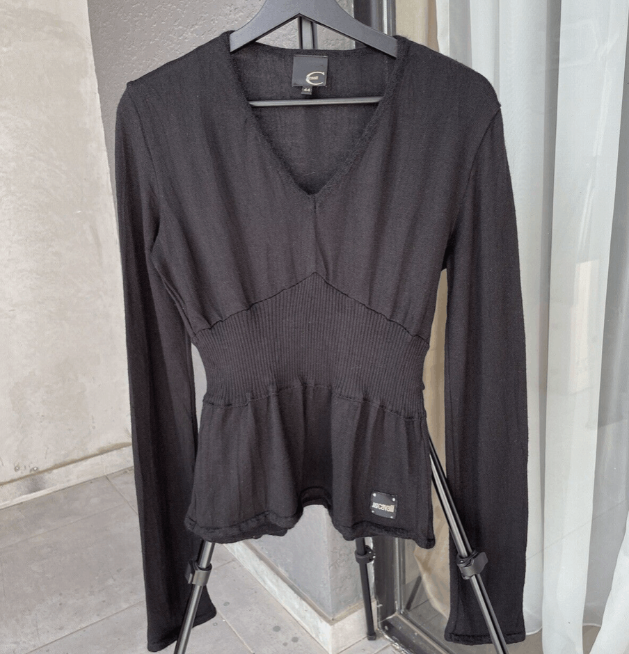 Just Cavalli Just Cavalli by Roberto Cavalli Y2K V-Neck Long Sleeve Size M / US 6-8 / IT 42-44 - 1 Thumbnail