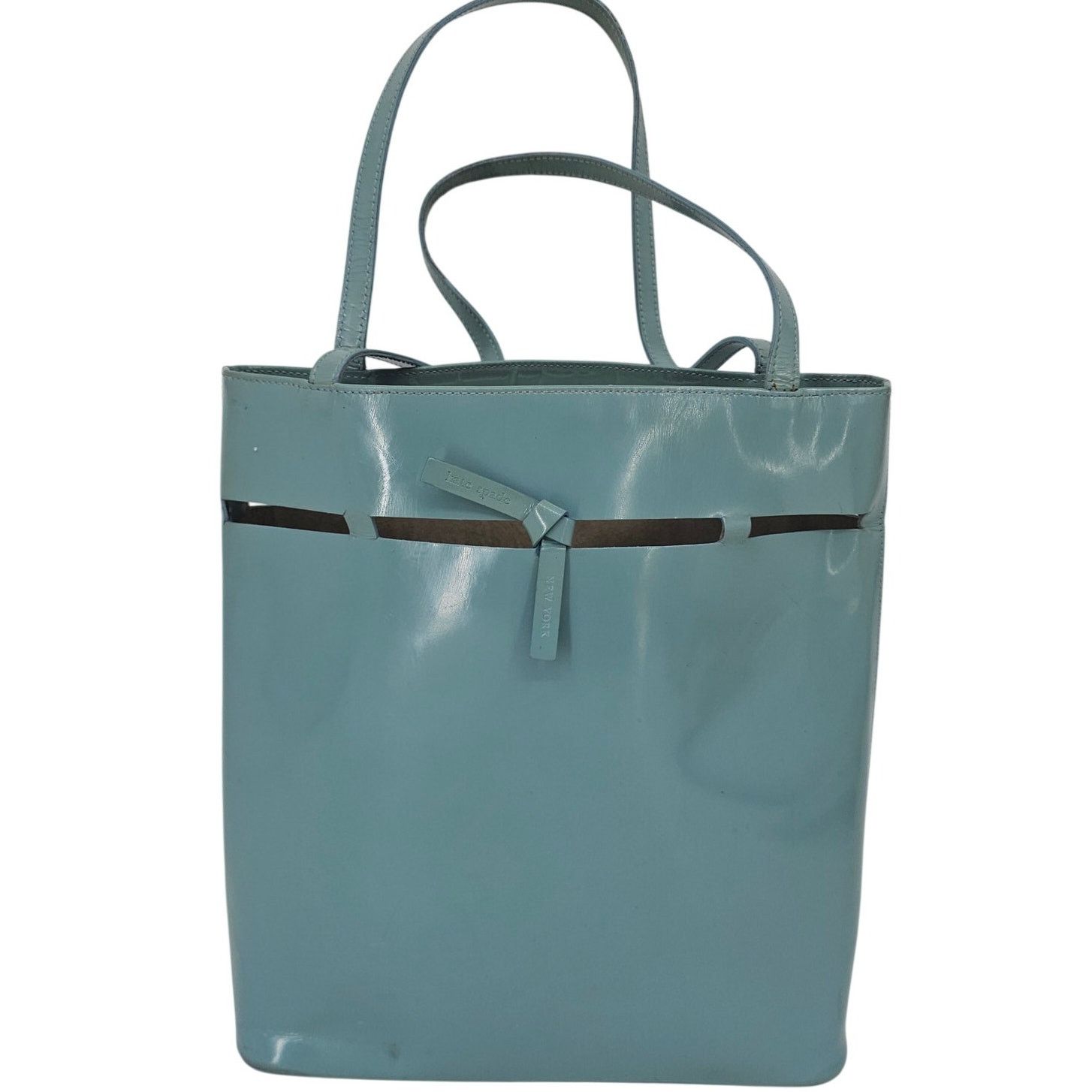 Kate Spade Vtg Kate Spade Robinegg Blue Patent Leather Bucket Tote Bag Size ONE SIZE - 1 Thumbnail