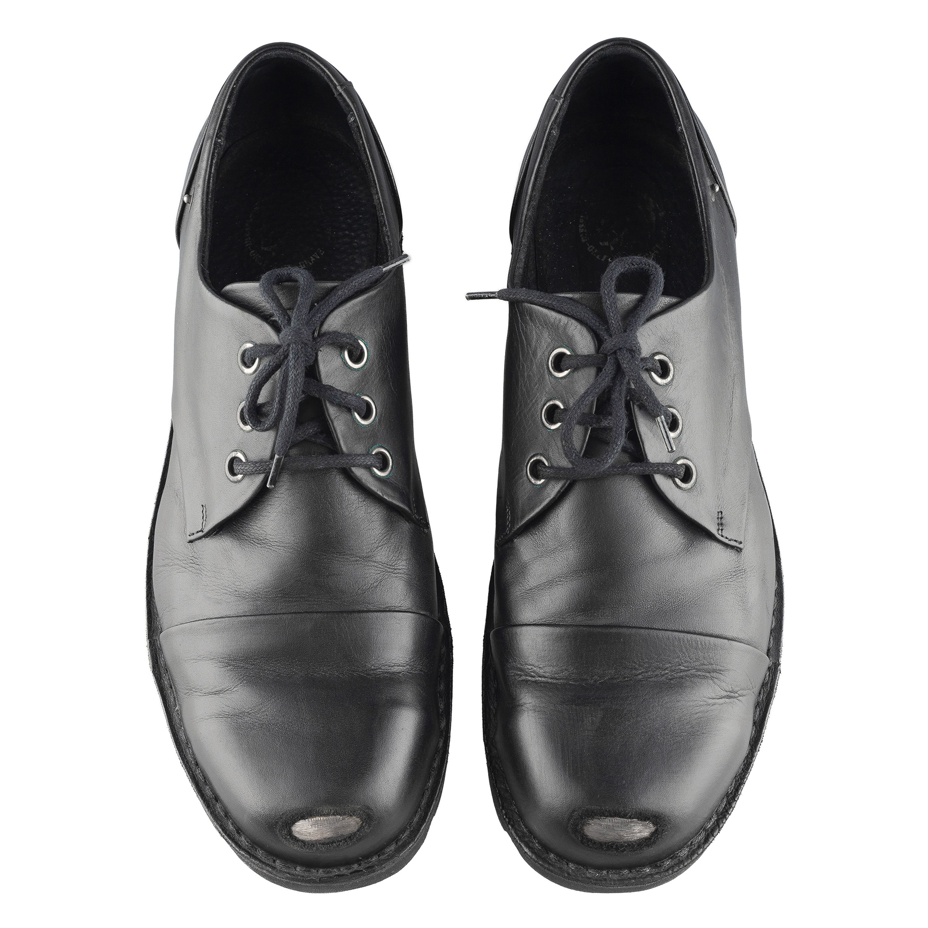 Diesel Diesel Hardkor Steel Low Black Leather Cap Toe Shoes Size US 12 / EU 45 - 1 Thumbnail