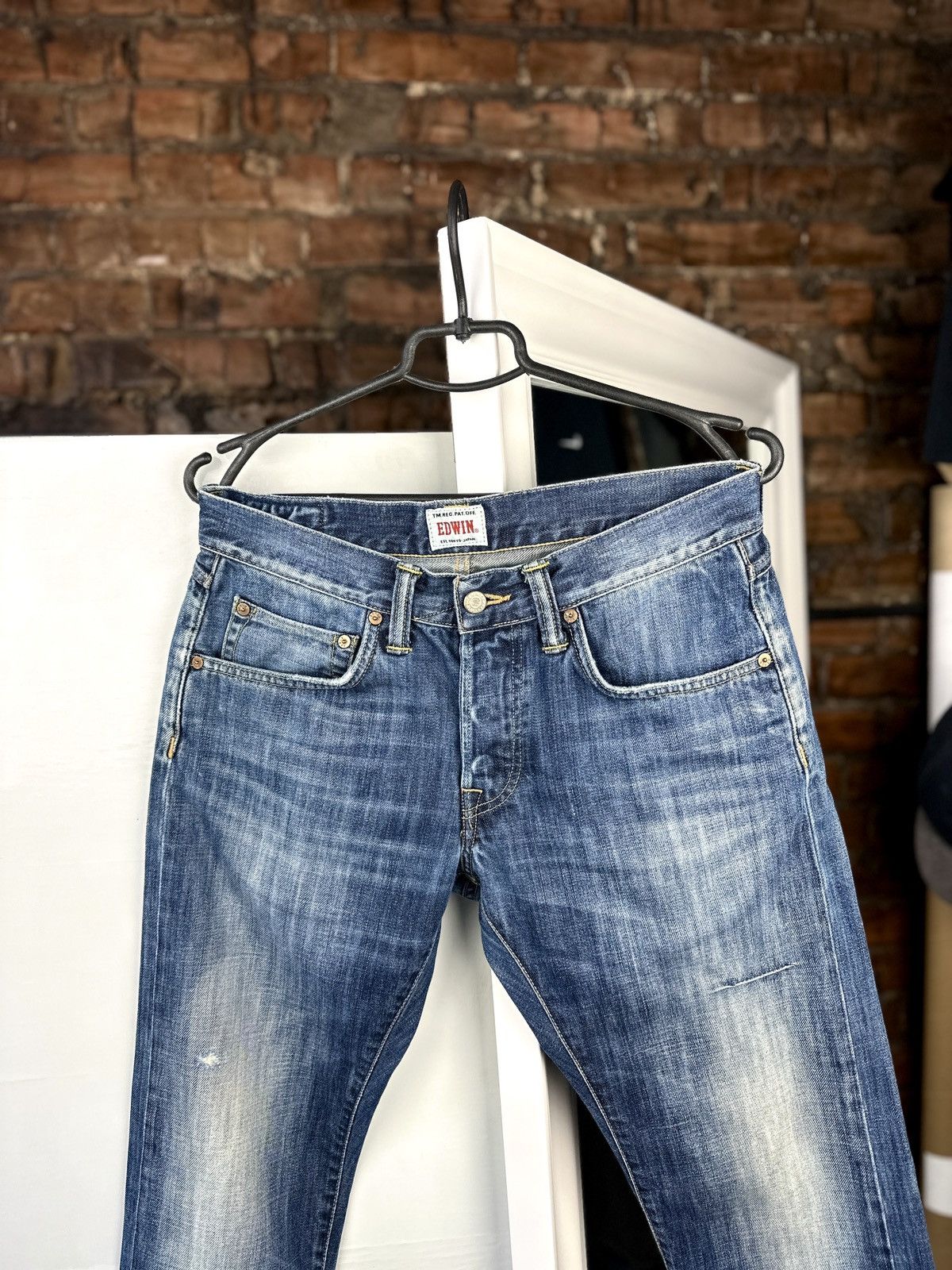 Edwin × Japanese Brand Mens Jeans Edwin ED-55 Relaxed Blue Size: 31/32 Size US 31 - 2 Thumbnail