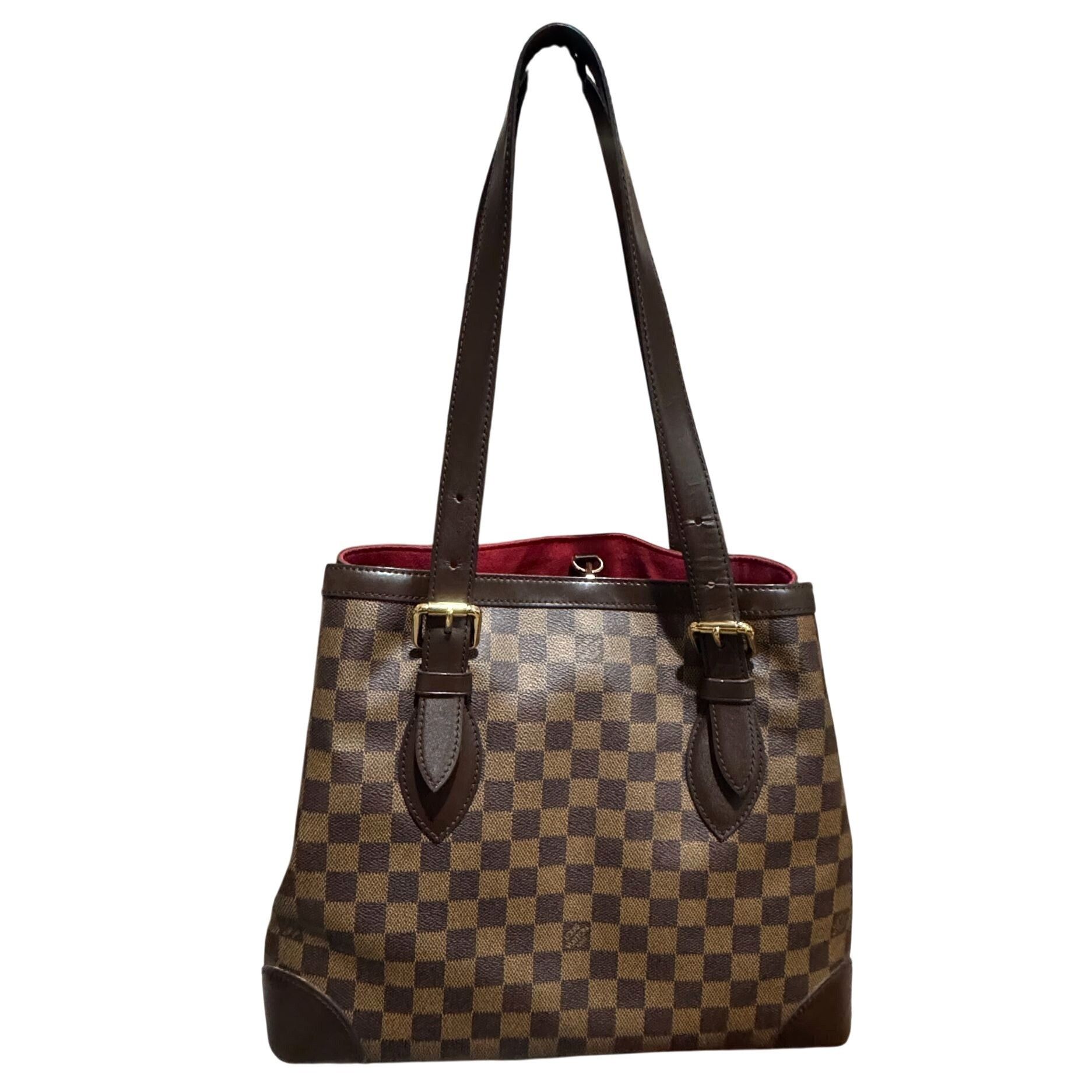 Louis Vuitton Louis Vuitton Damier Ebene Hampstead MM Medium Size Tote Vin Size ONE SIZE - 5 Thumbnail