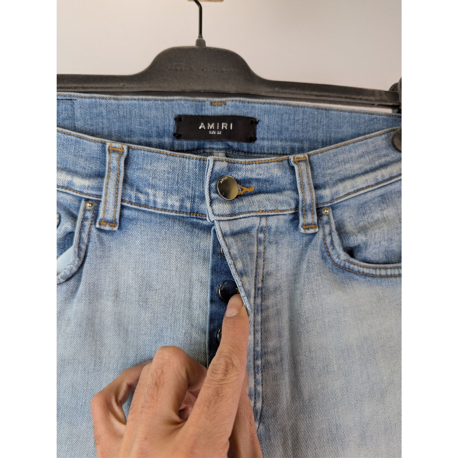 Amiri Amiri Zig Zag Jean Denim Jeans in Light Indigo BNWT 36 Size US 36 / EU 52 - 7 Thumbnail