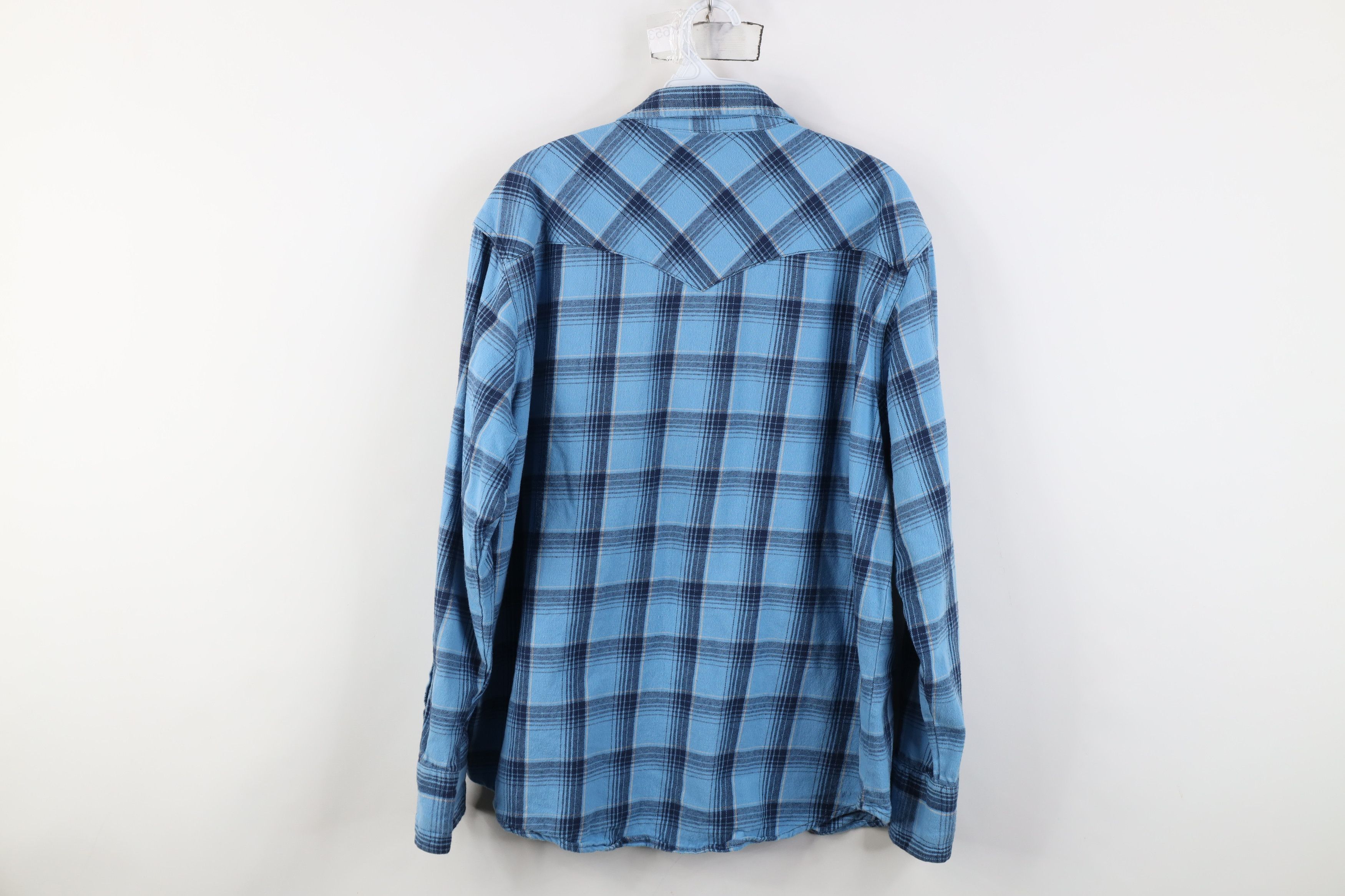 Wrangler Vintage 90s Y2K Wrangler Rodeo Flannel Button Shirt Plaid Size US XL / EU 56 / 4 - 10 Thumbnail