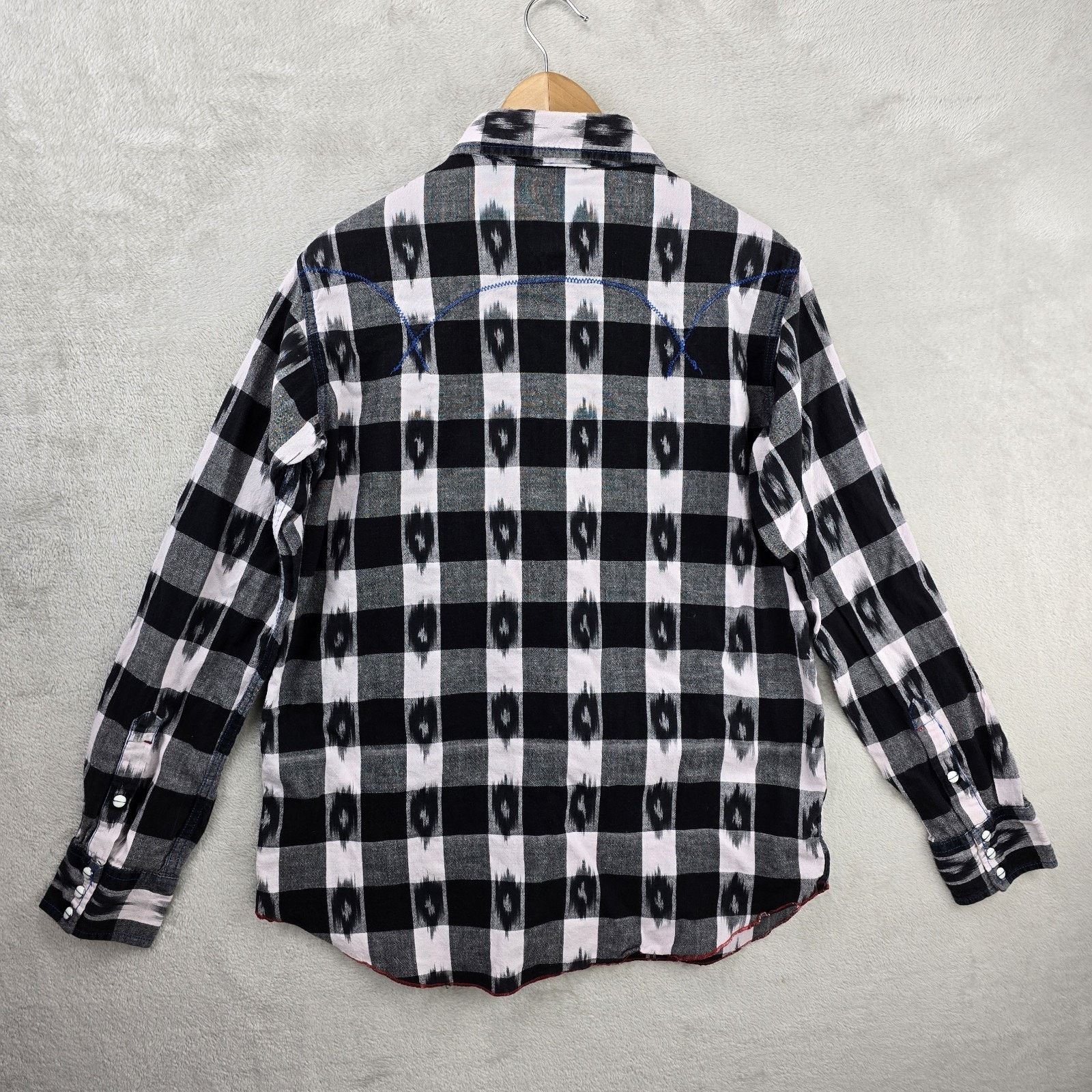 Other Ryan Michael Pearl Snap Shirt Mens Medium Plaid Western Size US M / EU 48-50 / 2 - 6 Thumbnail