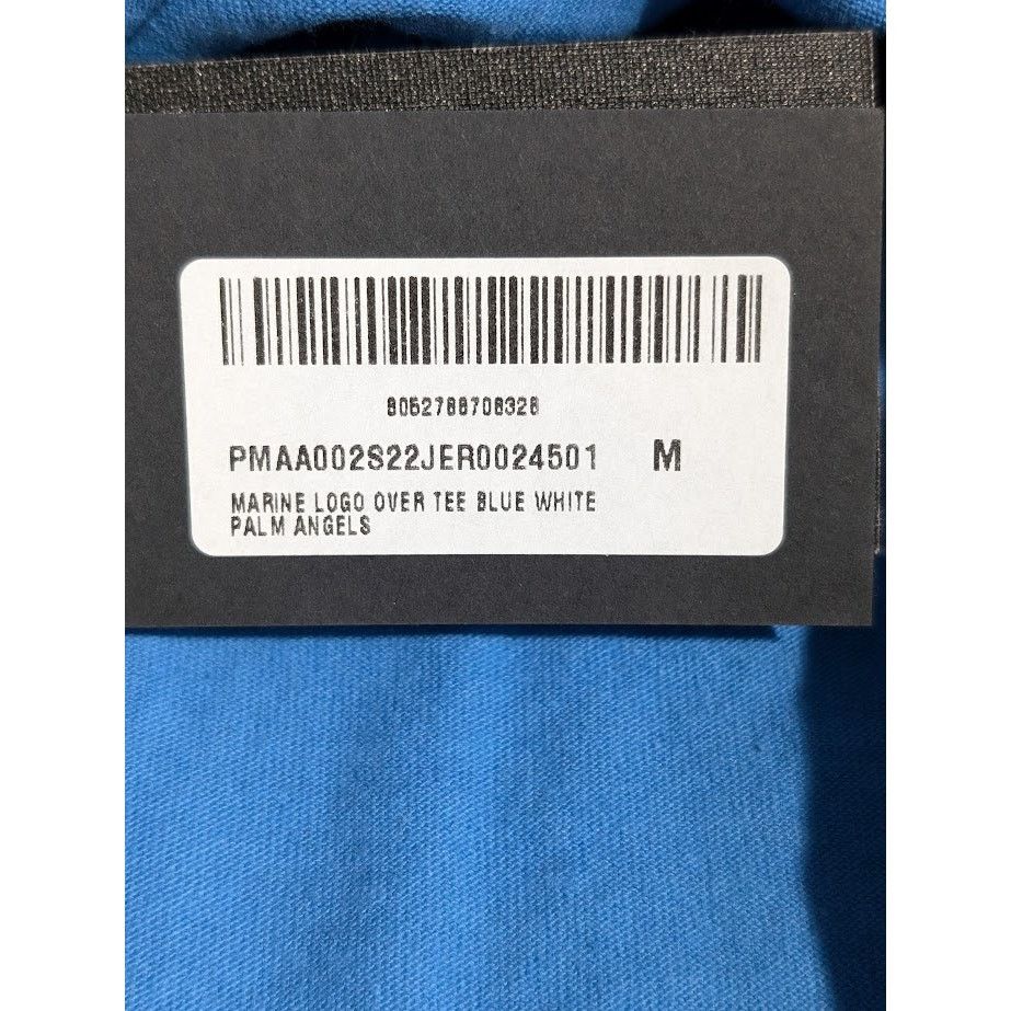 Palm Angels o1rshd1 Marine Logo Over T-Shirt in Blue / White Size US M / EU 48-50 / 2 - 17 Thumbnail