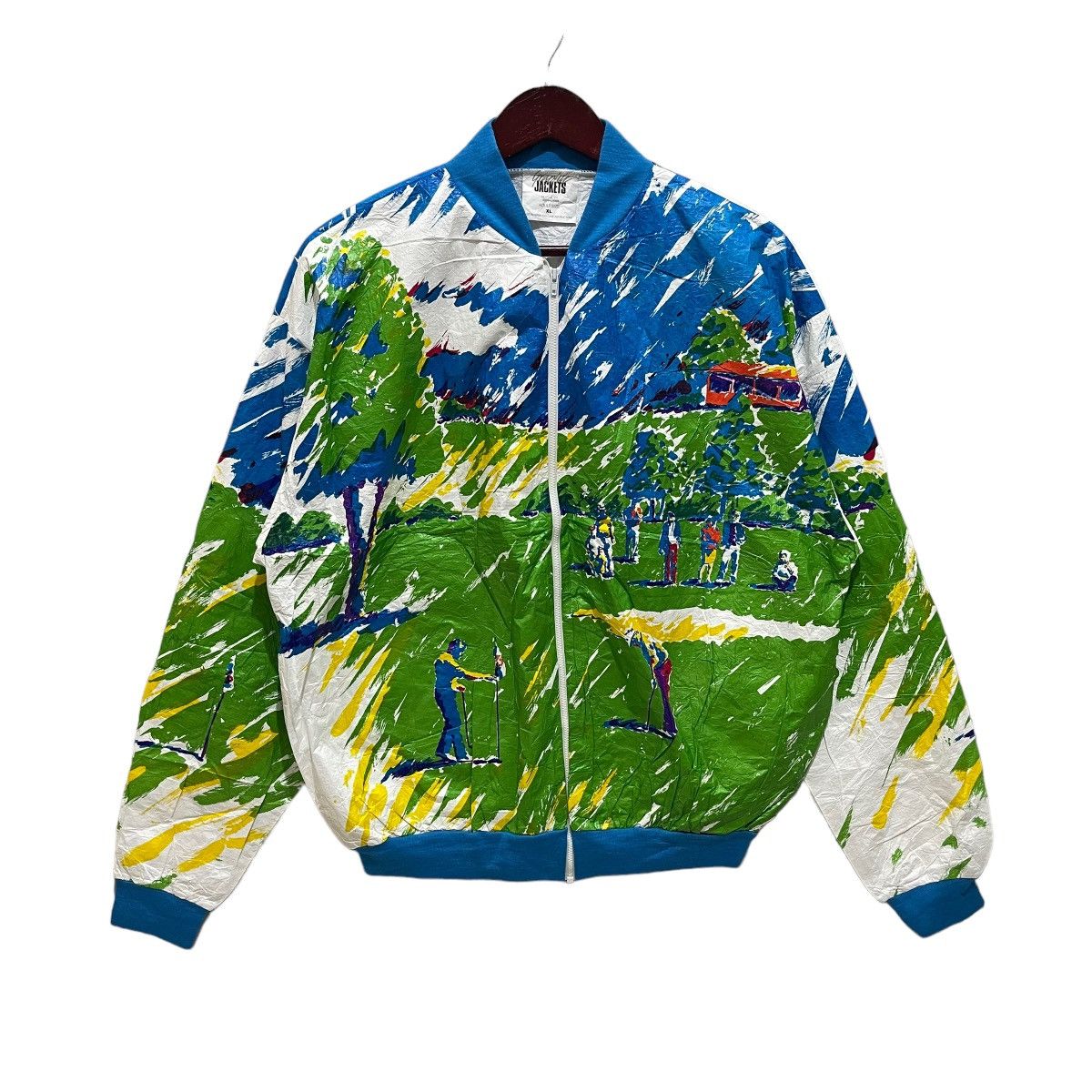 Golf le Fleur Rare Vintage Graphic Design Golf Printed Zipper Light Jacket Size US XL / EU 56 / 4 - 2 Thumbnail
