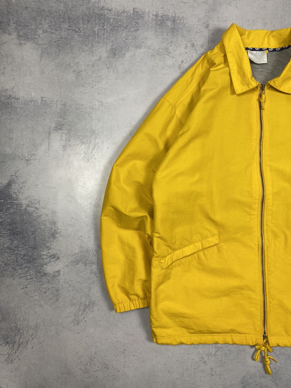 Adidas Vintage 90s Adidas Trefoil Logo Yellow Windbreaker Jacket Size US M / EU 48-50 / 2 - 4 Thumbnail