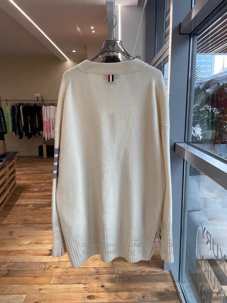Thom Browne Thom Browne Beige Wool and Cashmere Cardigan Size XS / US 0-2 / IT 36-38 - 2 Thumbnail