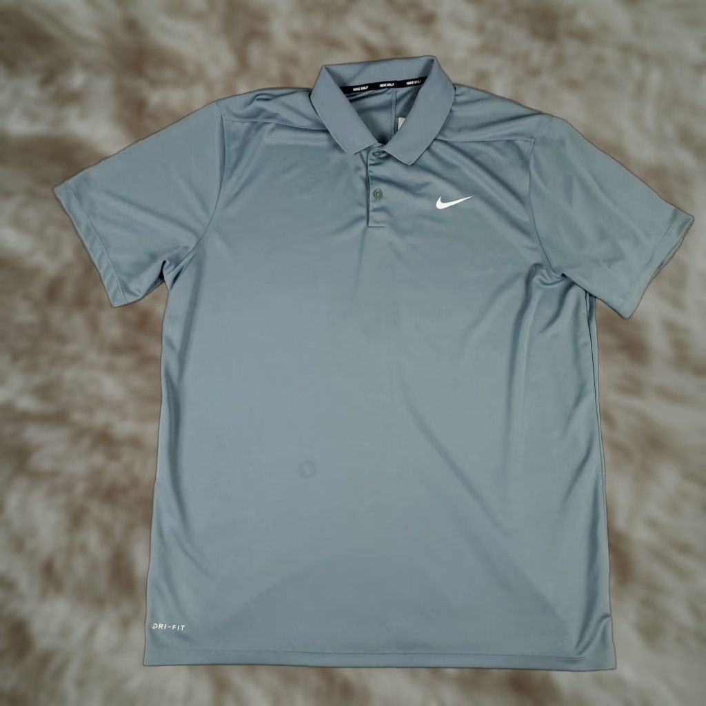Nike VINTAGE Nike Polo Shirt Mens XL Gray/Blue Swoosh Golf Casual Short Sleeve Shirt Adult XL Gray Nike Polo Mens XL Gray/Blue 90s Sports Preppy Mens Size US XL / EU 56 / 4 - 1 Thumbnail