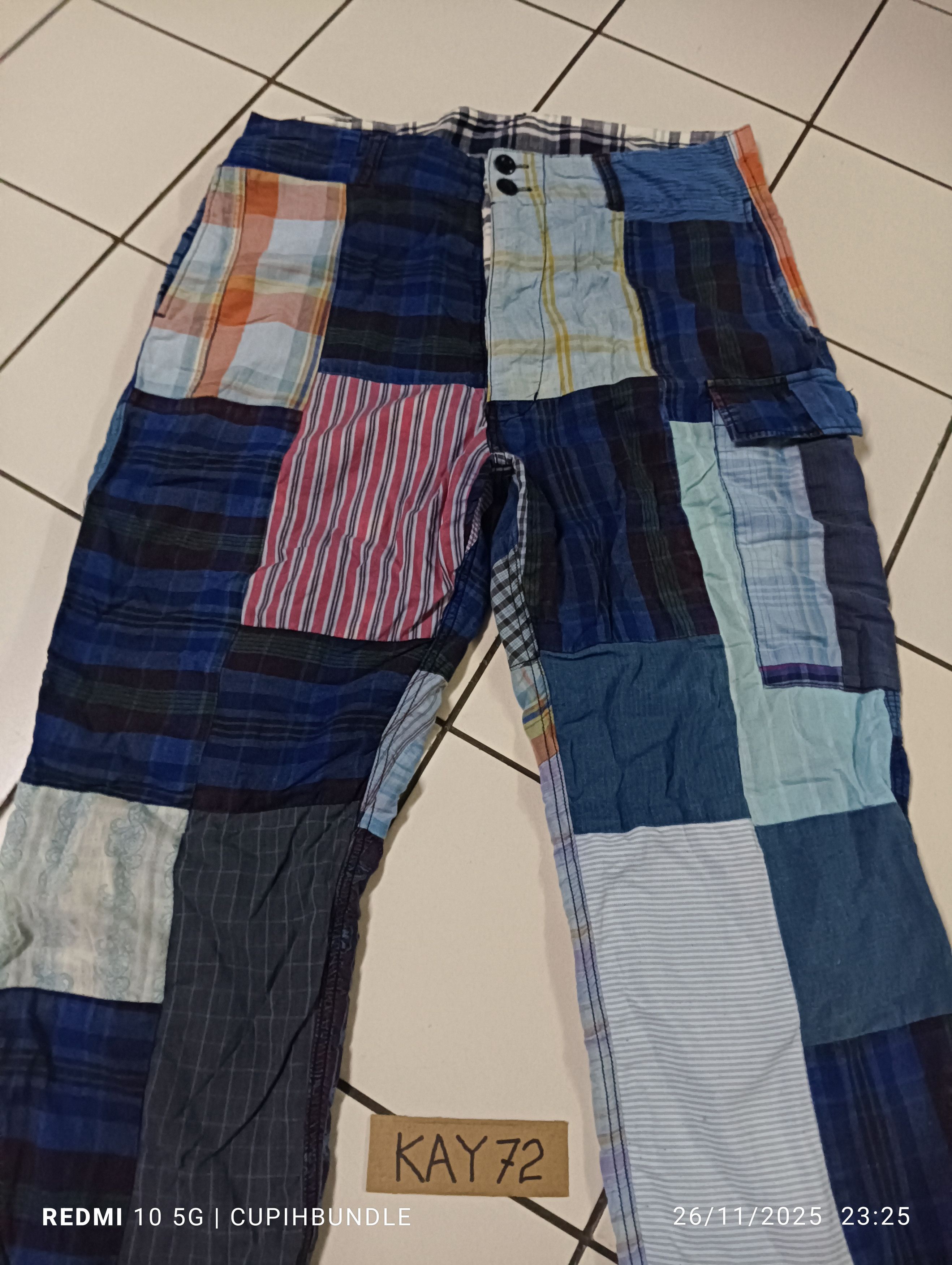 Japanese Brand A REINCARNATION:key PATCHWORK PANTS Size US 33 - 3 Thumbnail