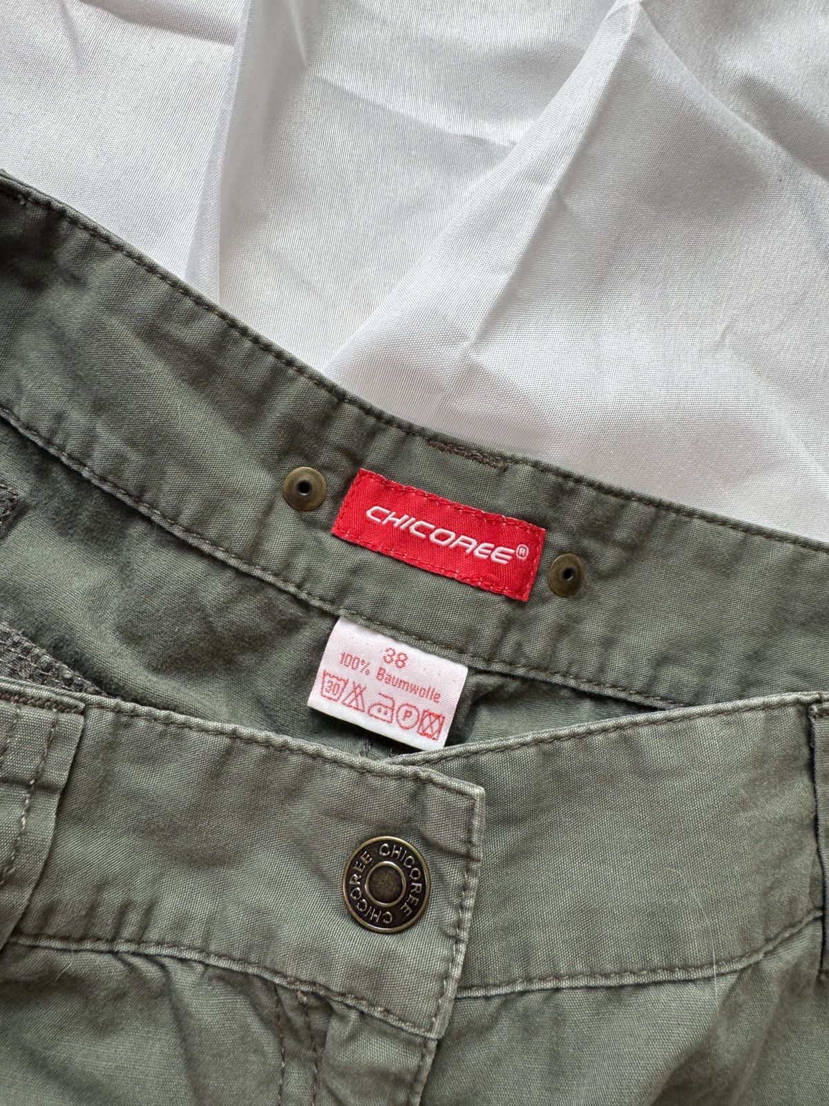 If Six Was Nine Diesel Style Vintage Military Cargo Y2K Skirt Size 29" - 8 Thumbnail