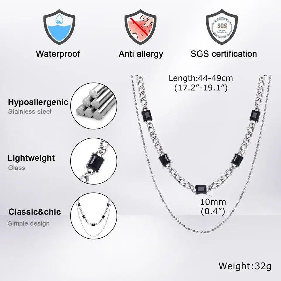 Jewelry Double Layers Chain Necklaces Size ONE SIZE - 5 Thumbnail