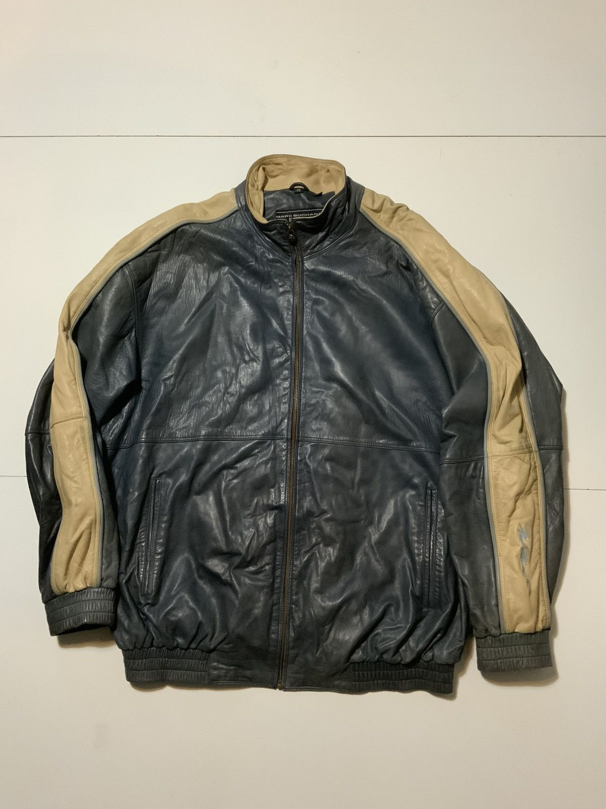 Marc Buchanan Vintage 90s Marc Buchanan Racer Motorcycle Leather Jacket Size US XL / EU 56 / 4 - 1 Thumbnail