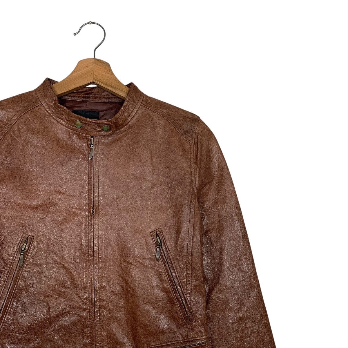 Tornado Mart Tornado Mart Femme Biker Leather Jacket Size XS / US 0-2 / IT 36-38 - 5 Thumbnail