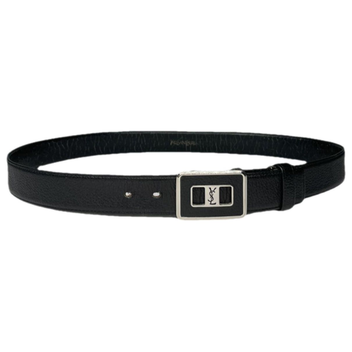 Yves Saint Laurent Black Leather Belt Size ONE SIZE - 1 Thumbnail