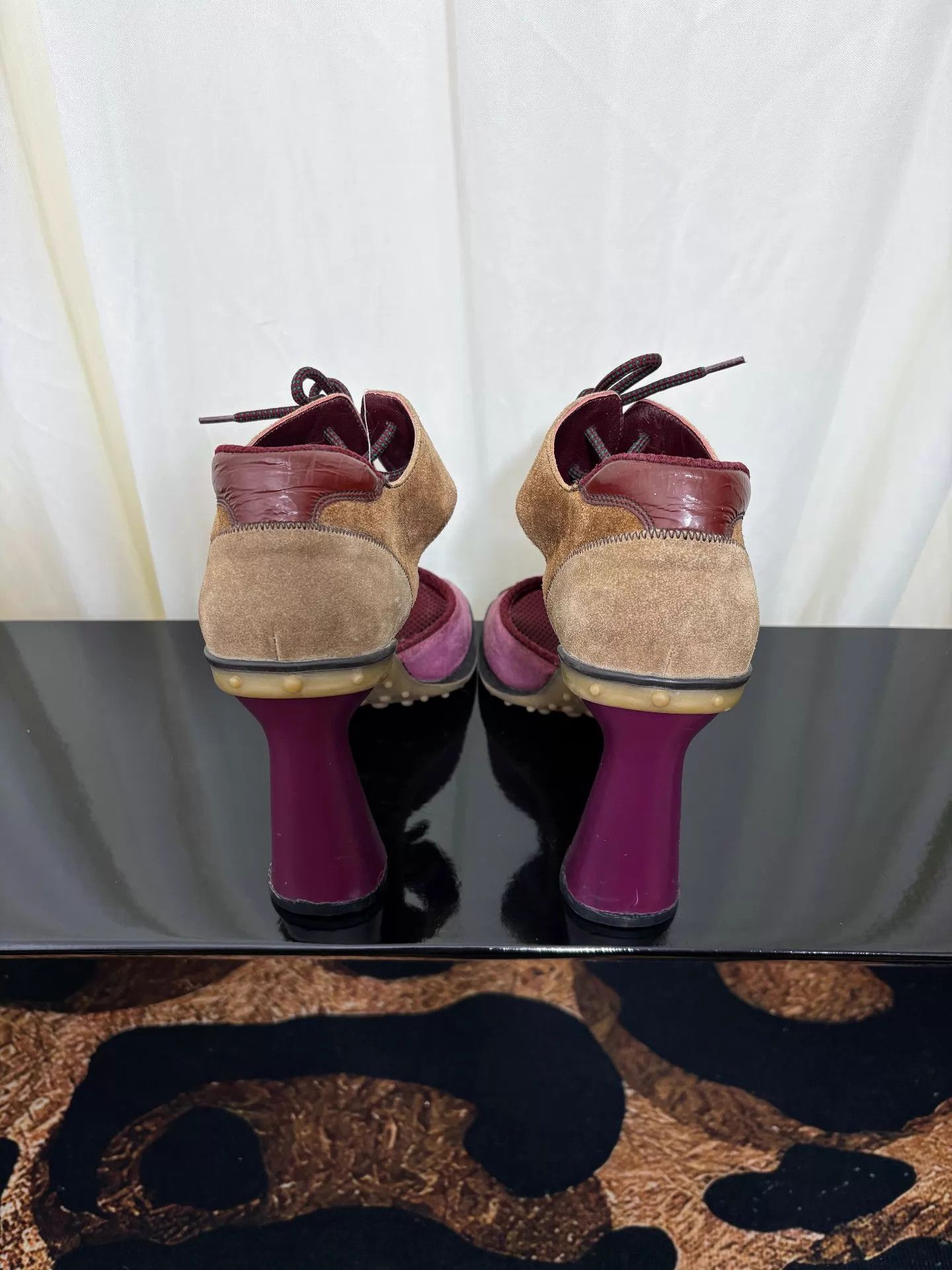 Miu Miu MIU MIU FW1999 Vintage Suede Square Toe Strap Sandal 38 Size US 7.5 / IT 37.5 - 2 Thumbnail
