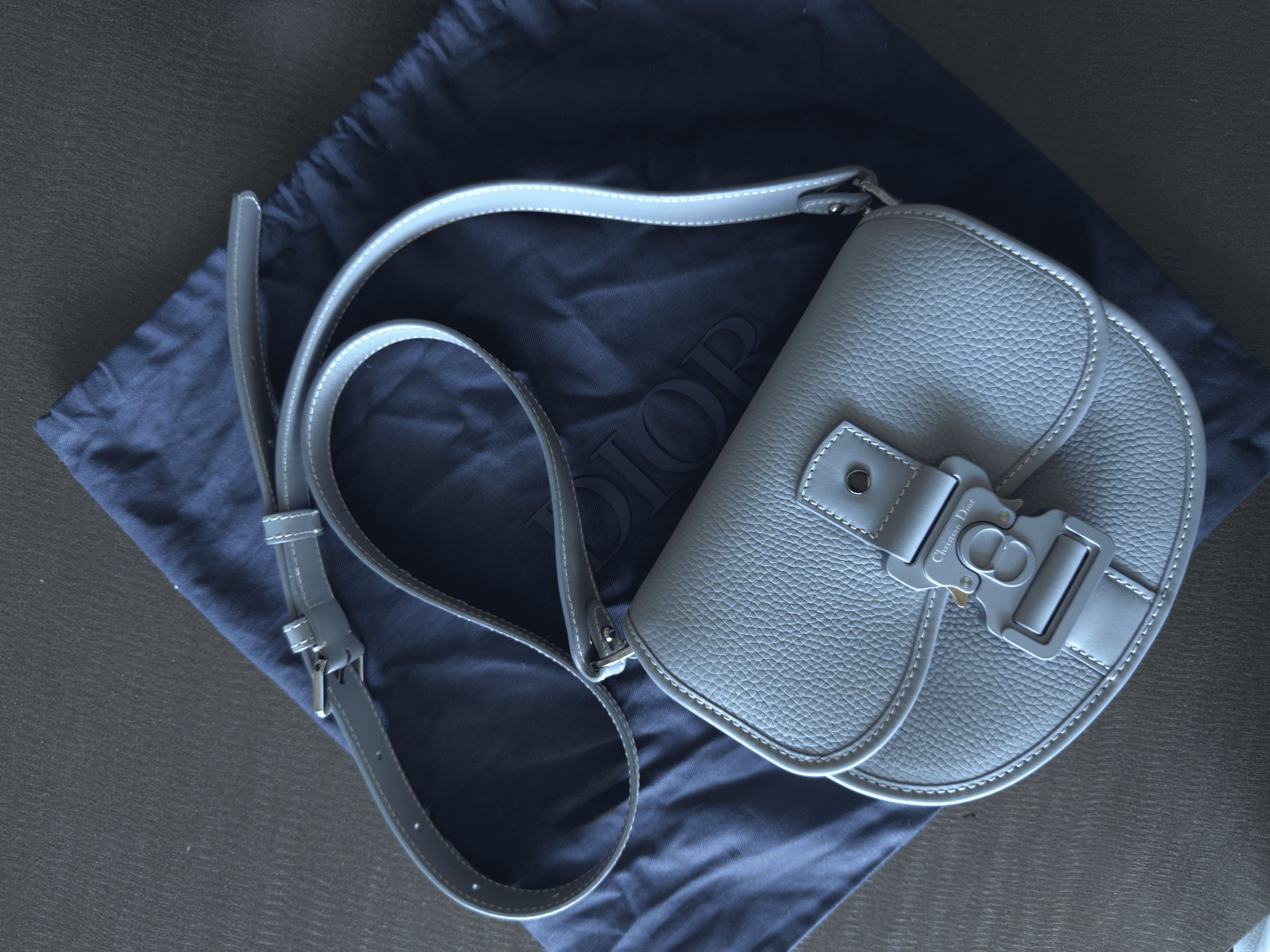 Dior Dior Mini Gallop Bag Calf Gray Size ONE SIZE - 1 Thumbnail