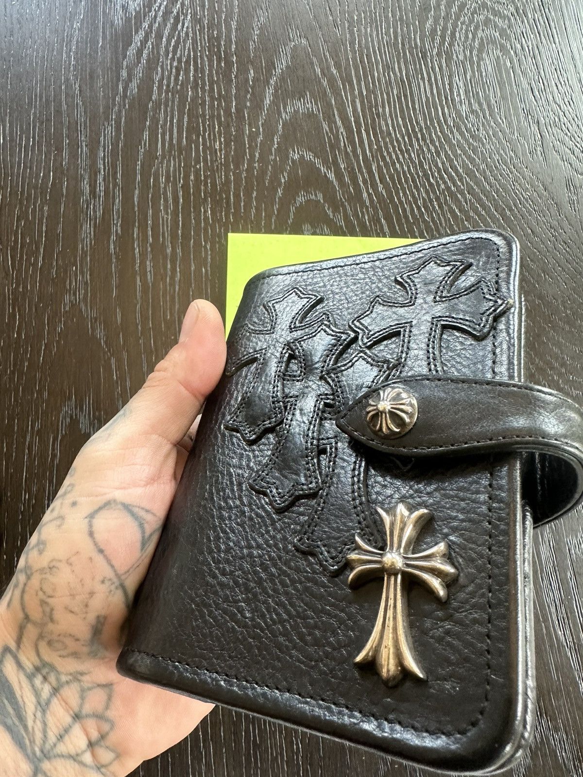 Chrome Hearts CHROME HEARTS NEW NOTEBOOK JOURNAL CROSS PATCH LEATHER Size ONE SIZE - 1 Thumbnail