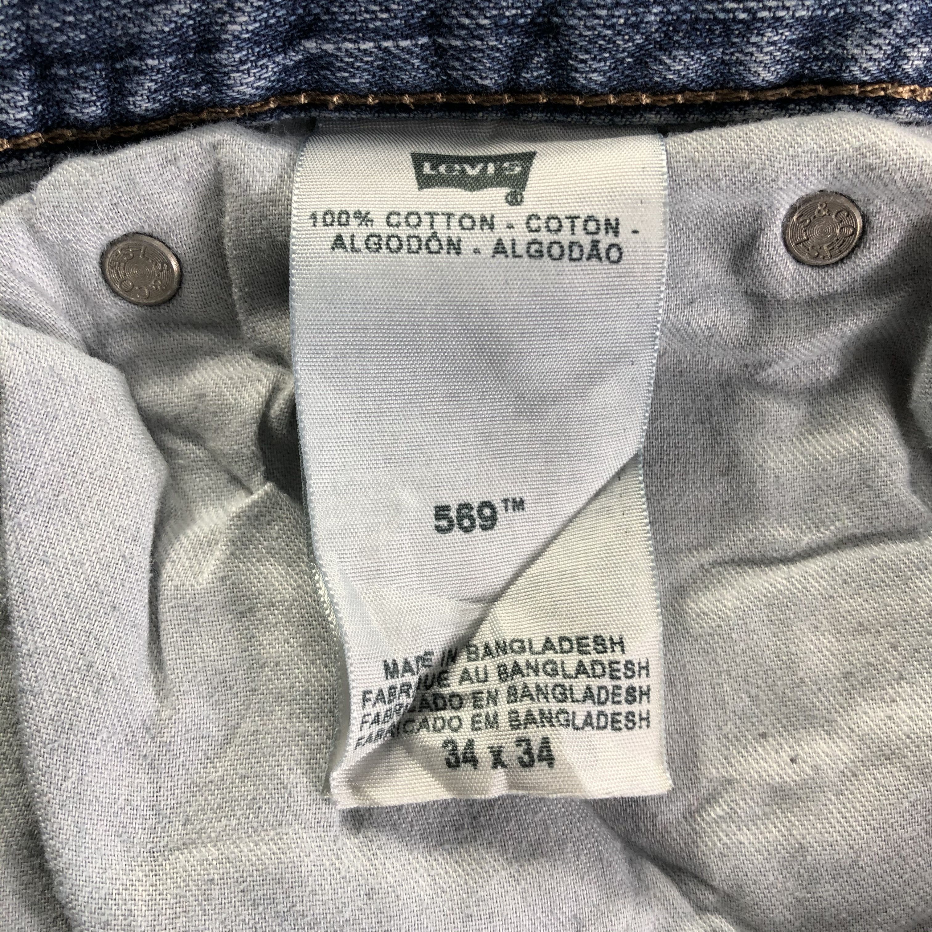 Levi's Vintage Blue Wash Levis 569 Jeans-J4174 Size US 37 - 10 Thumbnail
