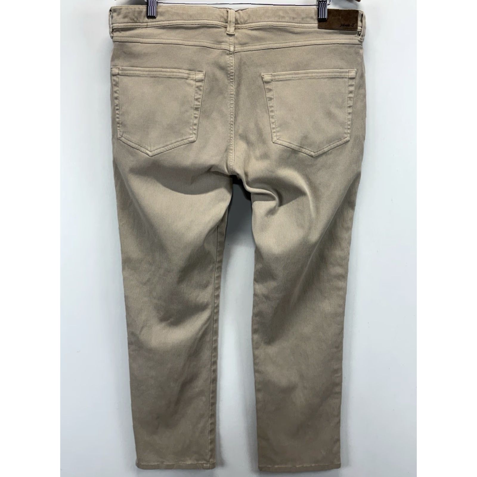 johnnie-O Johnnie O Pants 5-Pocket Corduroy Khaki Mens 36 Regular Flat Front Zip 28 Inseam Logo Comfort Size US 36 / EU 52 - 3 Thumbnail
