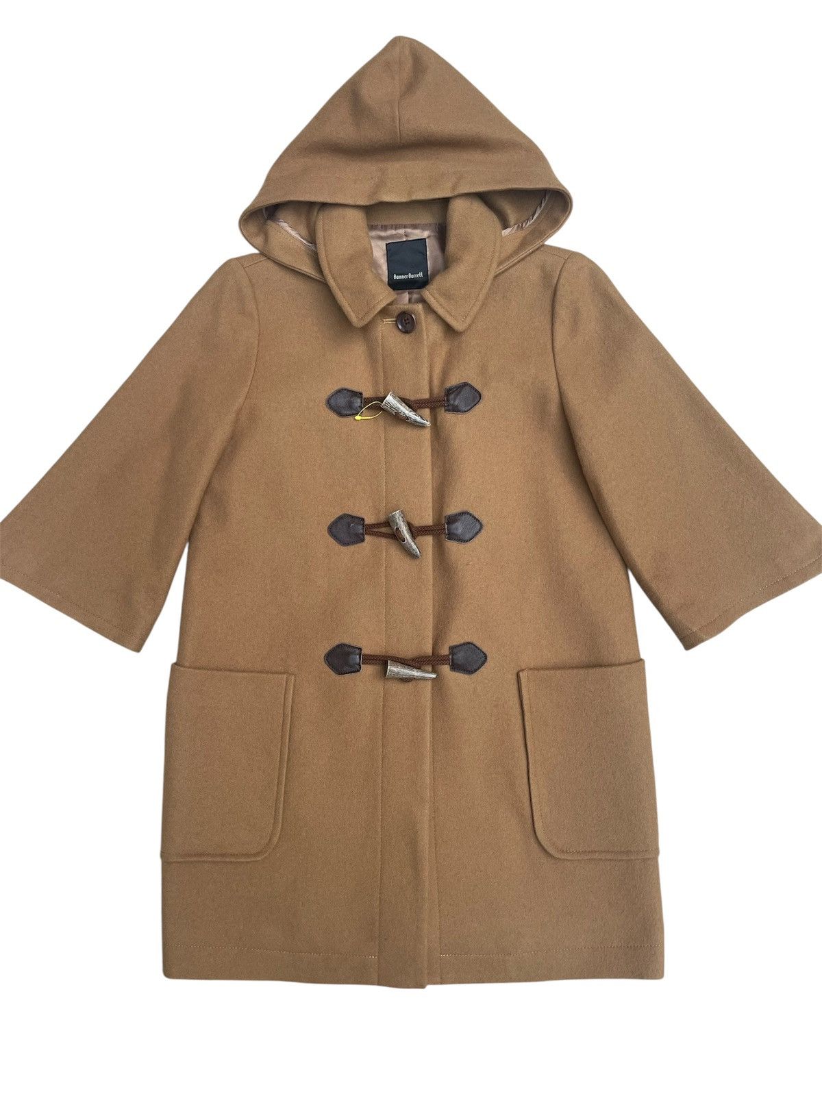 Japanese Brand Banner Barrett Wool Coat Made in Japan Cowhide Patch Size S / US 4 / IT 40 - 1 Thumbnail