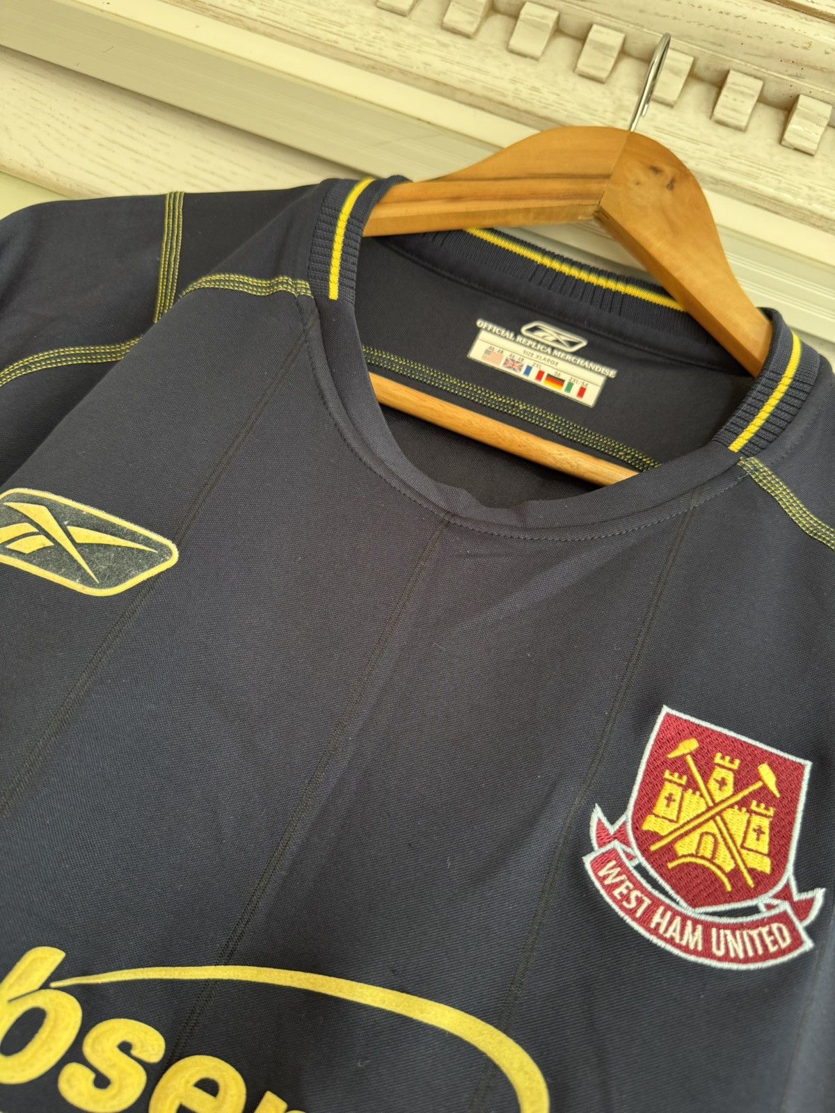 Reebok × Vintage Vintage West Ham United 2003-2004 Away Soccer Jersey Kit Size US XL / EU 56 / 4 - 7 Thumbnail