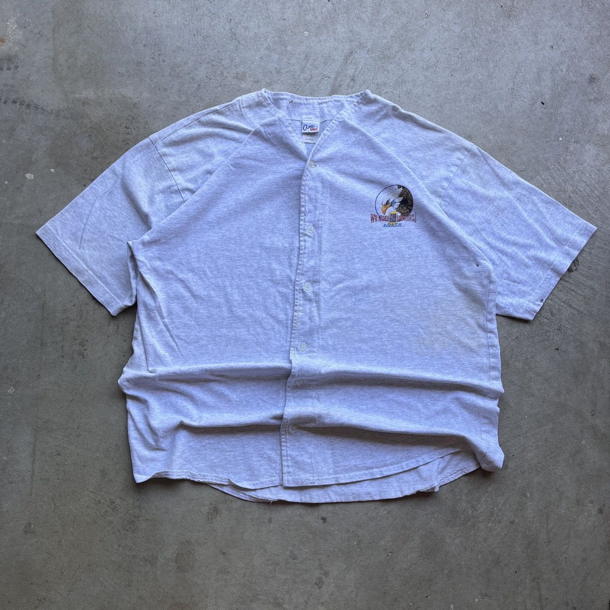 Vintage Vintage 90’s We Need God In America Graphic Button Up Tee Size US XL / EU 56 / 4 - 3 Thumbnail