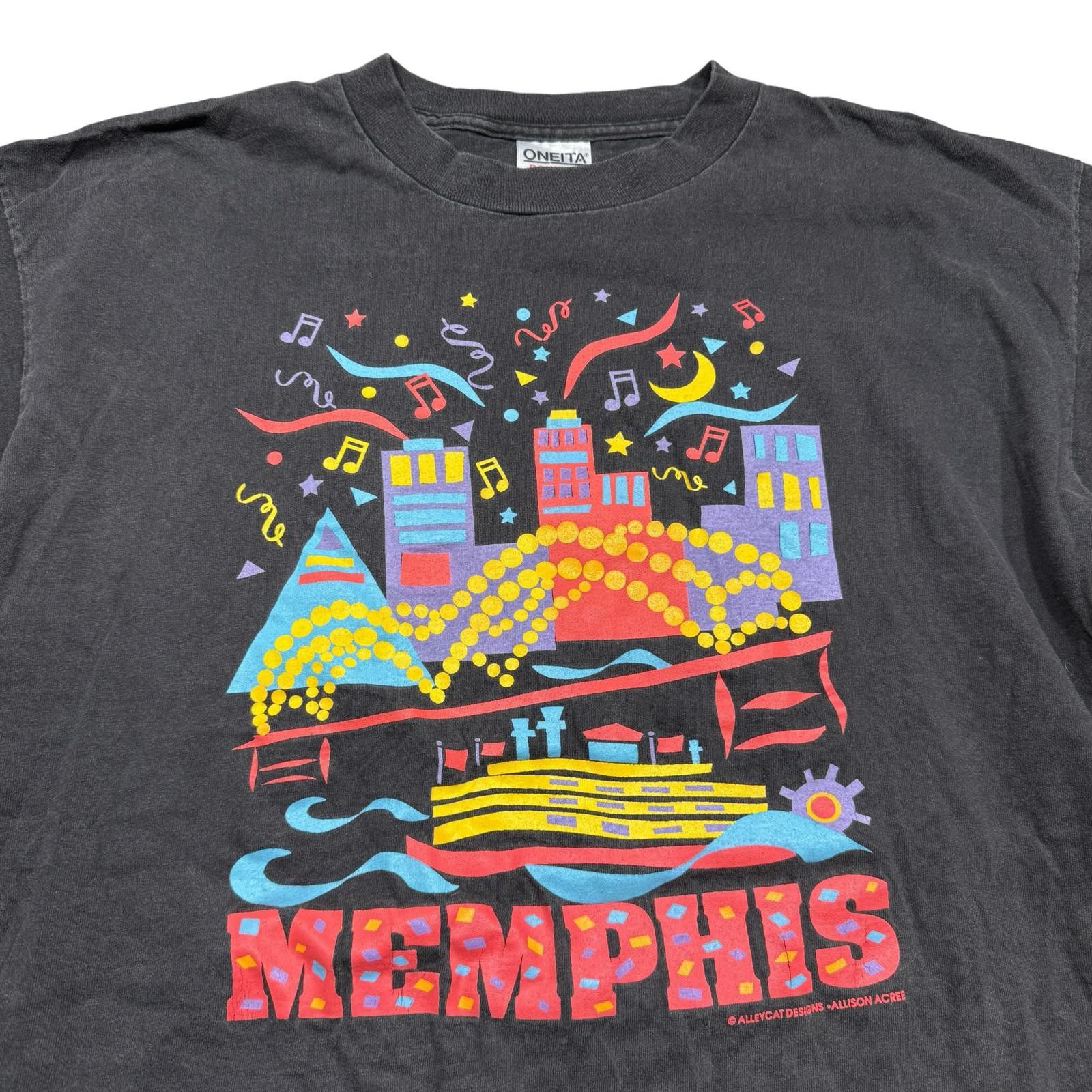 Designer Vintage Memphis Beale Street Onieta Single Stitch T-Shirt Size US XL / EU 56 / 4 - 2 Thumbnail