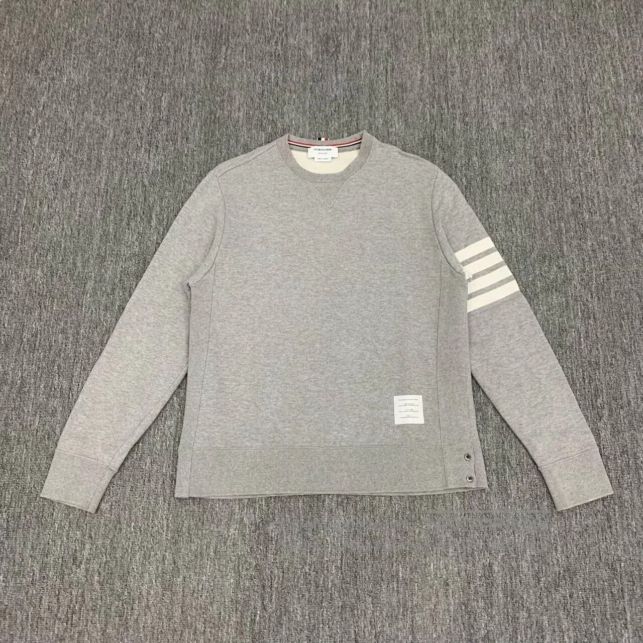 Thom Browne Thom Browne Gray Sweater with Stripes. Size US XXL / EU 58 / 5 - 1 Thumbnail