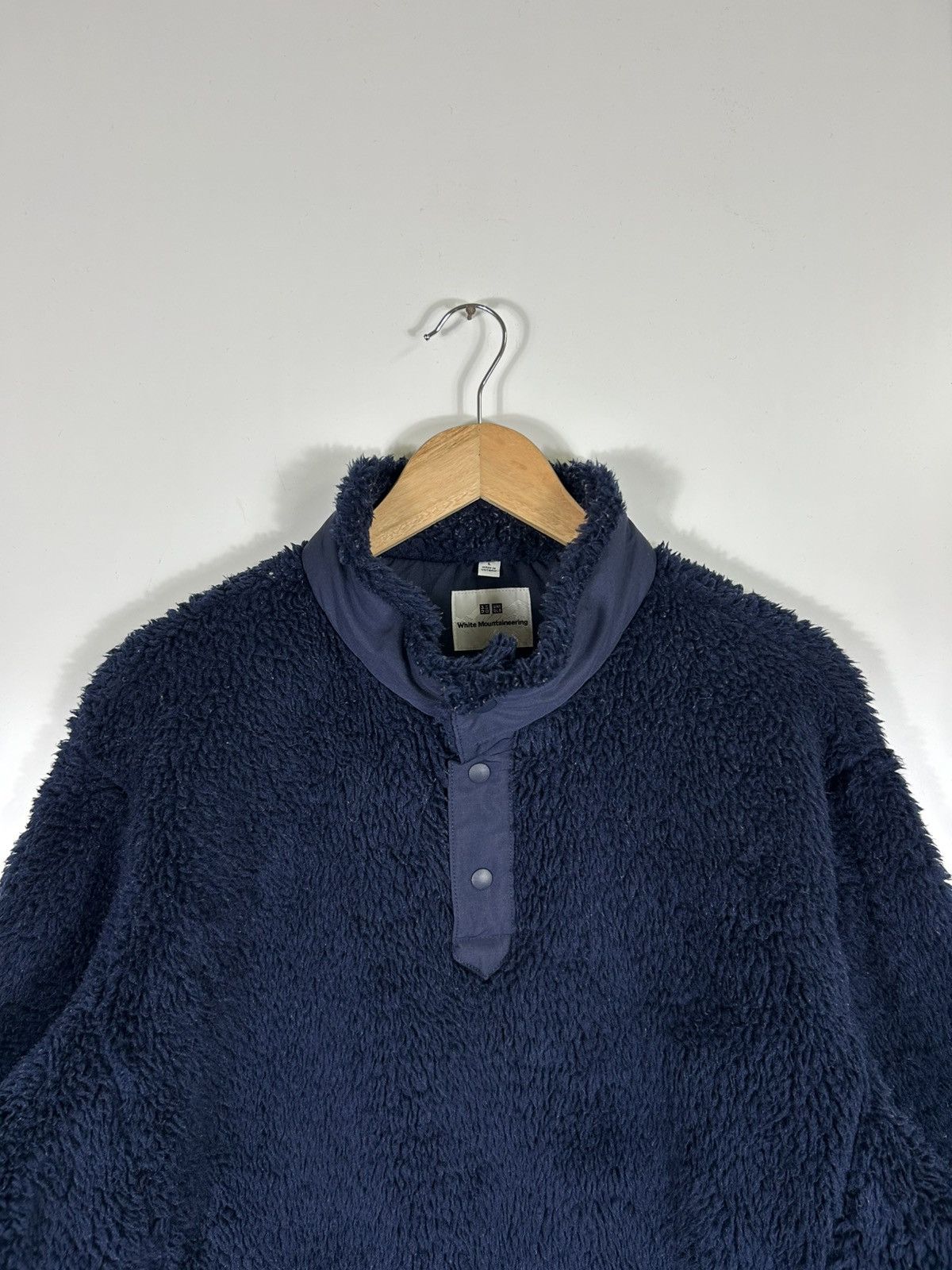 Uniqlo × White Mountaineering 🔥White Mountaineering❌Uniqlo Fleece Snap Button Sweatshirt Size US L / EU 52-54 / 3 - 4 Thumbnail