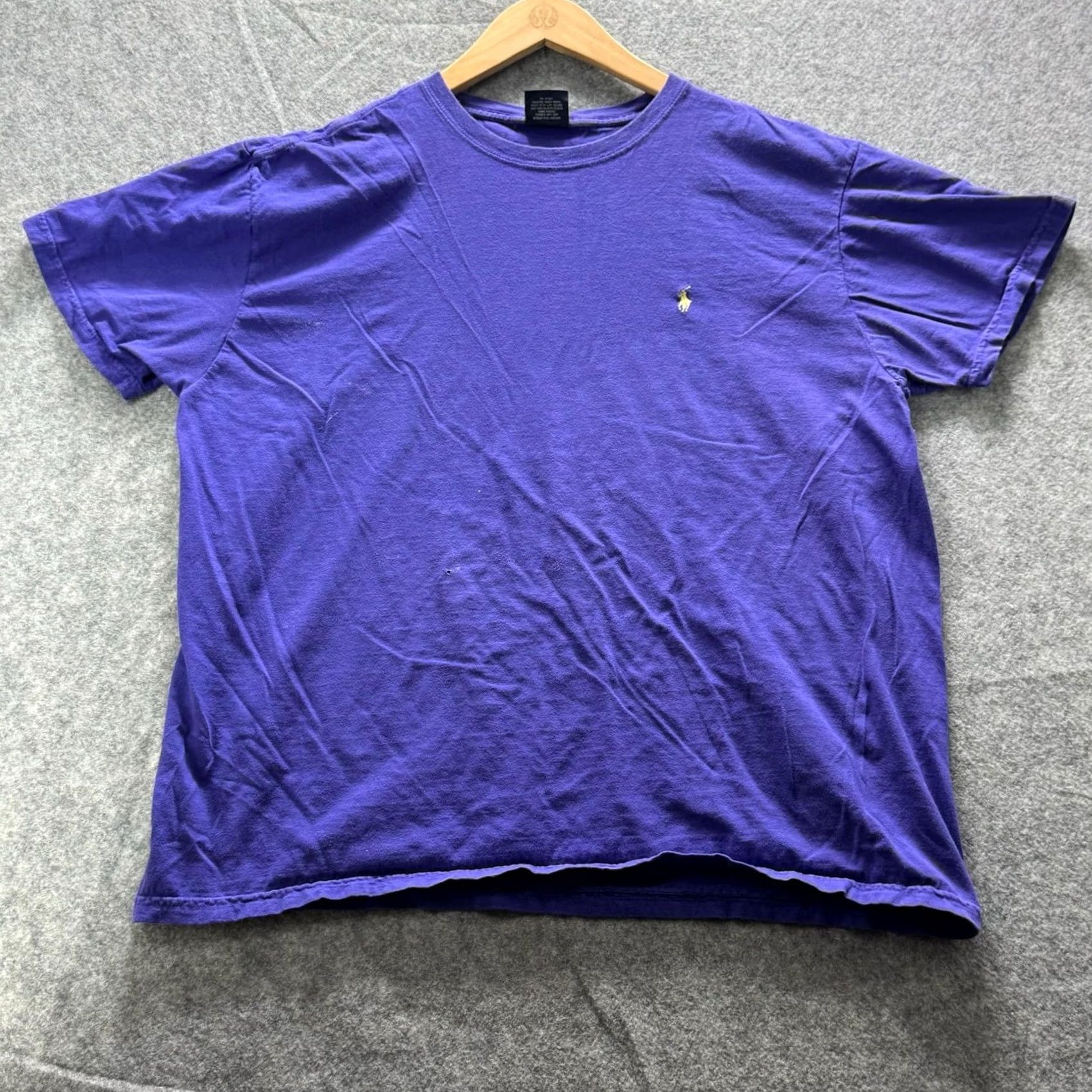 Polo Ralph Lauren Polo Ralph Lauren Shirt Mens L Purple Embroidered Pony Logo Crewneck Tee Jersey Short Sleeve Size US L / EU 52-54 / 3 - 2 Thumbnail