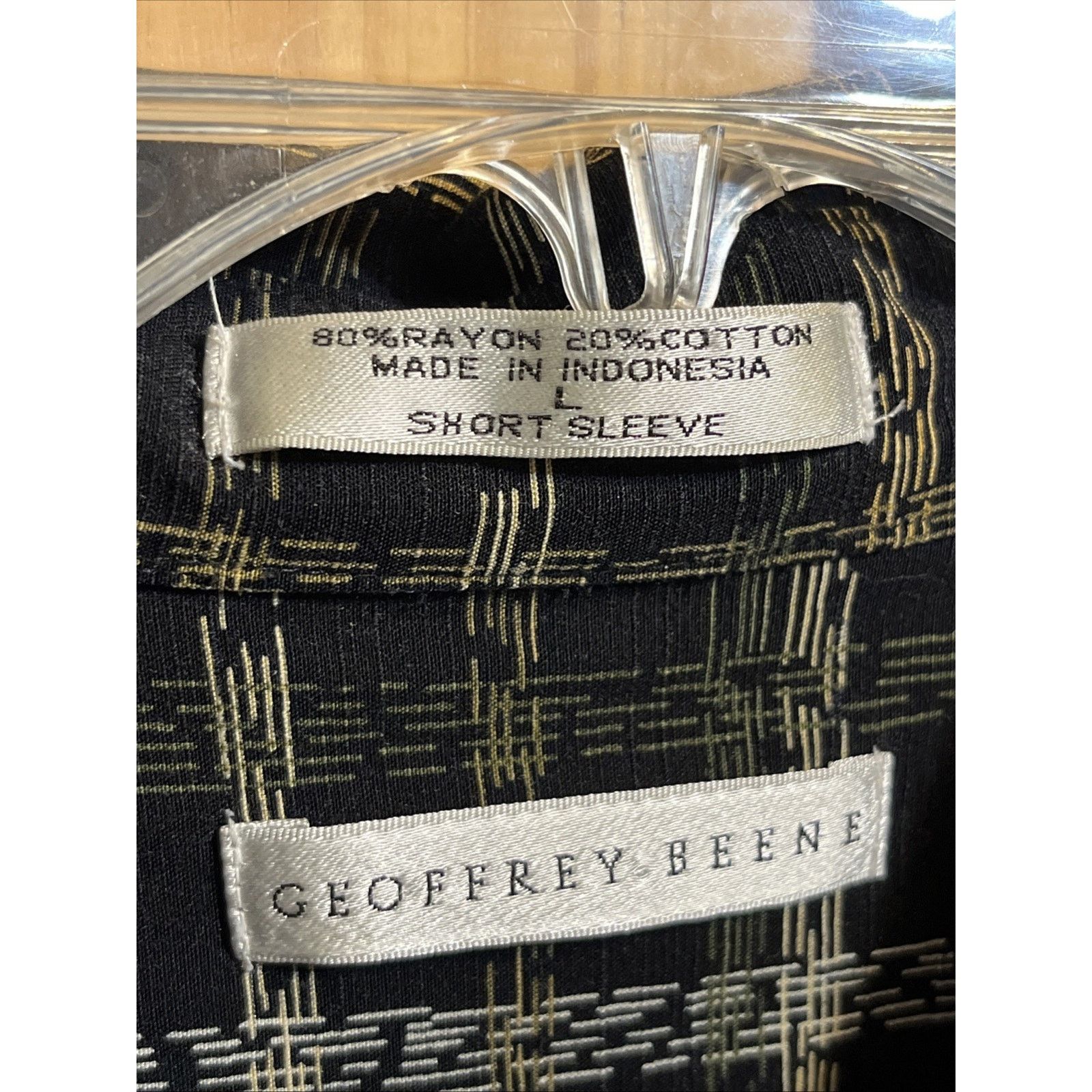 Geoffrey Beene Geoffrey Beene Shirt Mens L Black Geometric Hawaiian Shirt Size US L / EU 52-54 / 3 - 3 Thumbnail