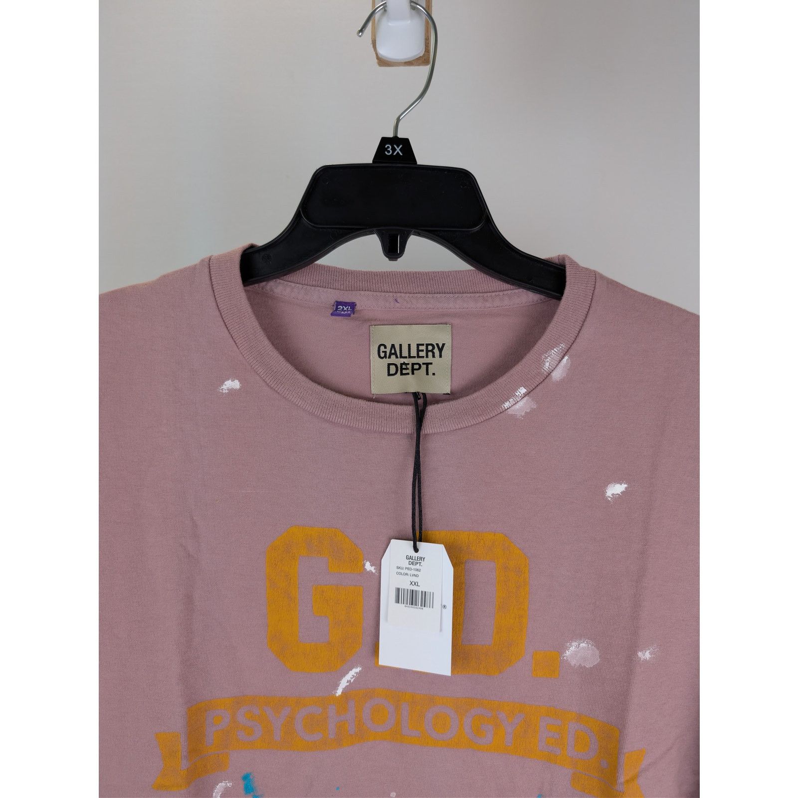 Gallery Dept. o1rshd1 Psychology Ed paint-splattered cotton-jersey T-shirt Size US XXL / EU 58 / 5 - 7 Thumbnail