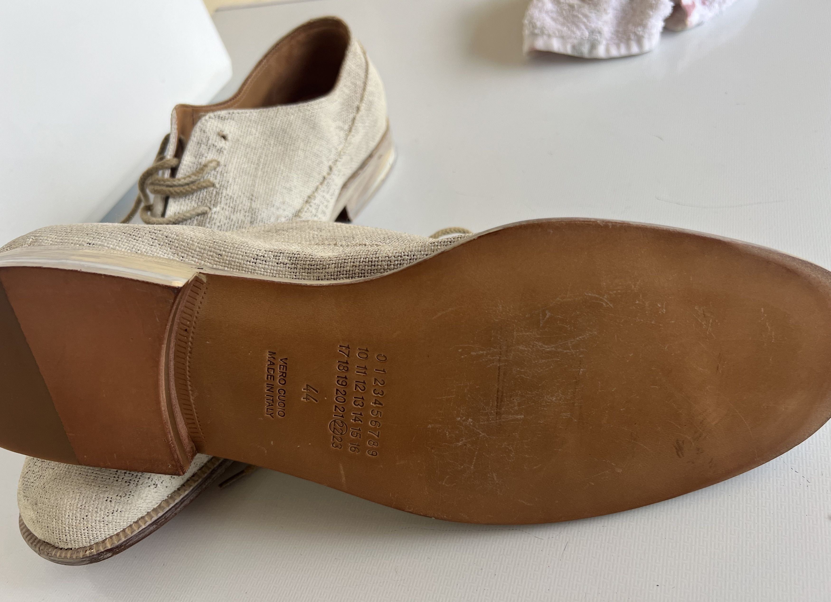 Maison Margiela maison martin Margiela painted linen lace up shoe Size US 11 / EU 44 - 6 Thumbnail