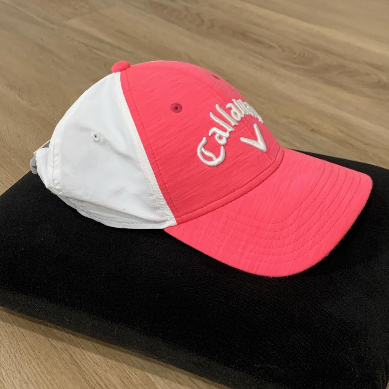 Pink Callaway Golf Cap Pink White Mesh Adjustable Strapback NWOT Size ONE SIZE - 3 Thumbnail