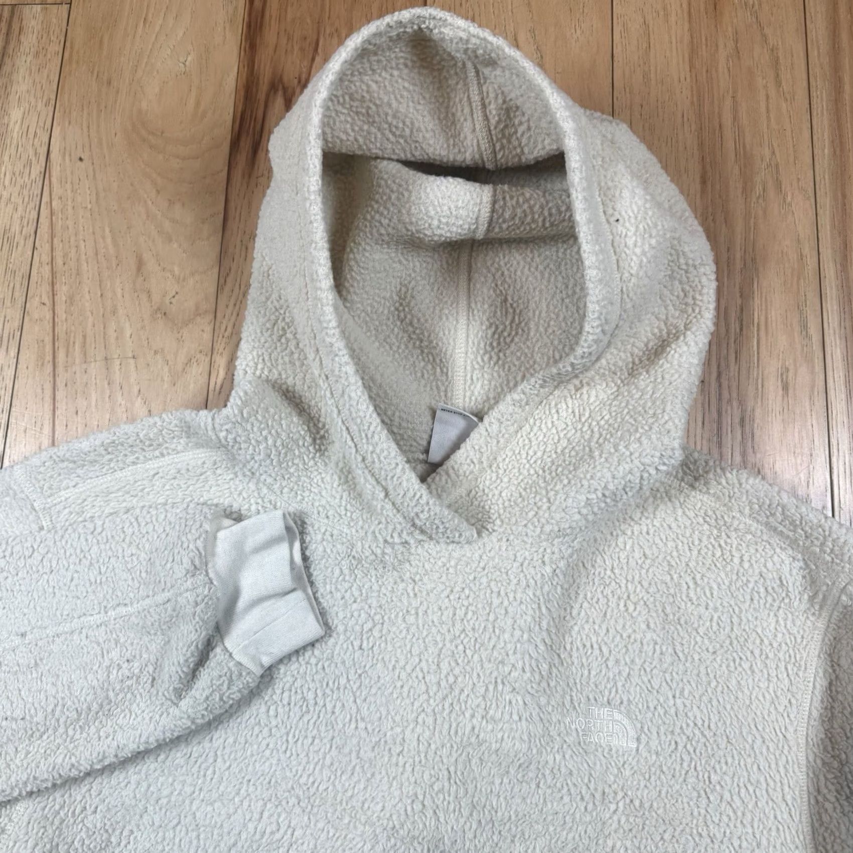The North Face VINTAGE The North Face Womens Hoodie S Pullover Sherpa Fleece Brown Cream Small Size S / US 4 / IT 40 - 4 Thumbnail