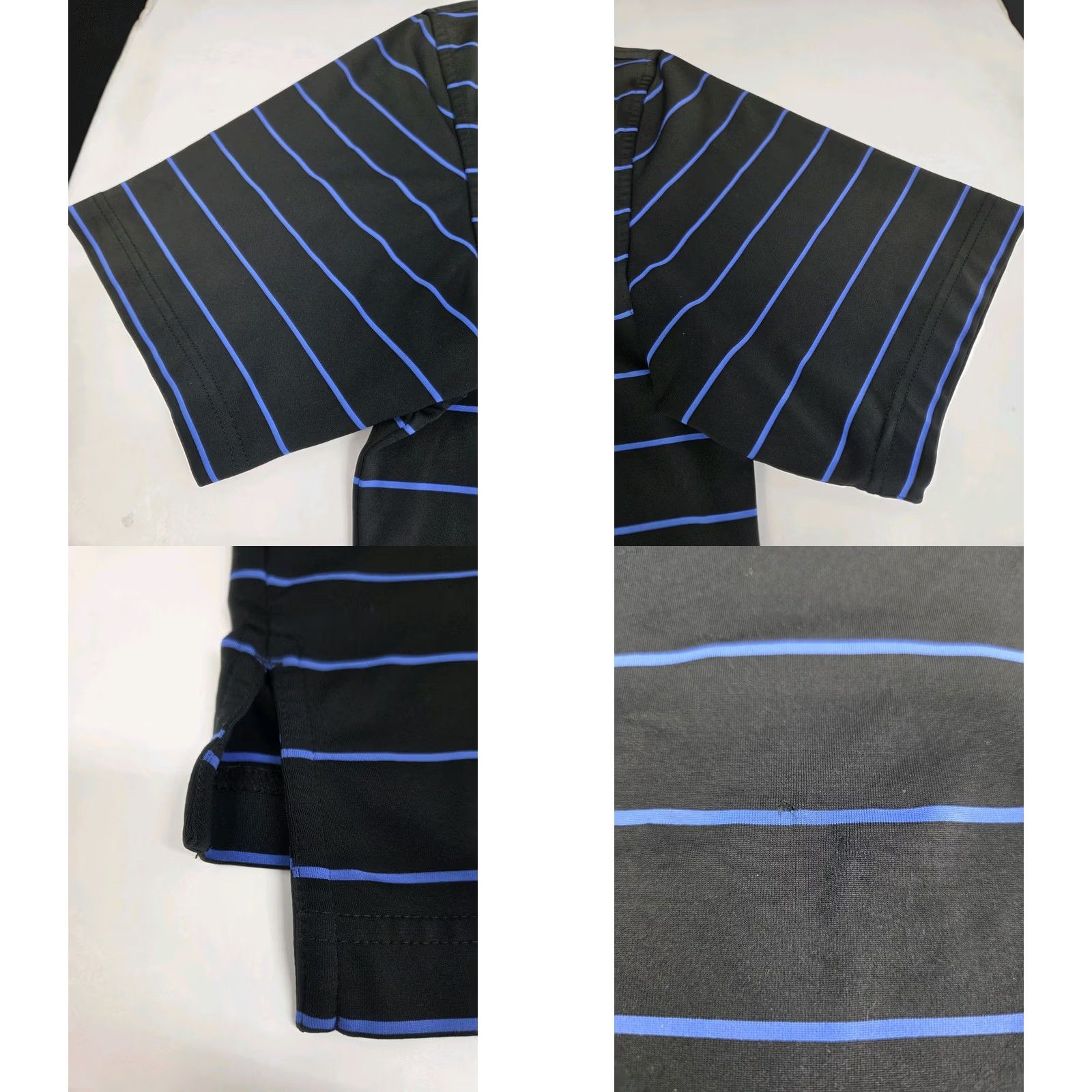 Peter Millar PETER MILLAR Summer Comfort Polo Black/Blue Striped Size L Mens Regular Short Sleeve Golf Polo Size US L / EU 52-54 / 3 - 8 Thumbnail