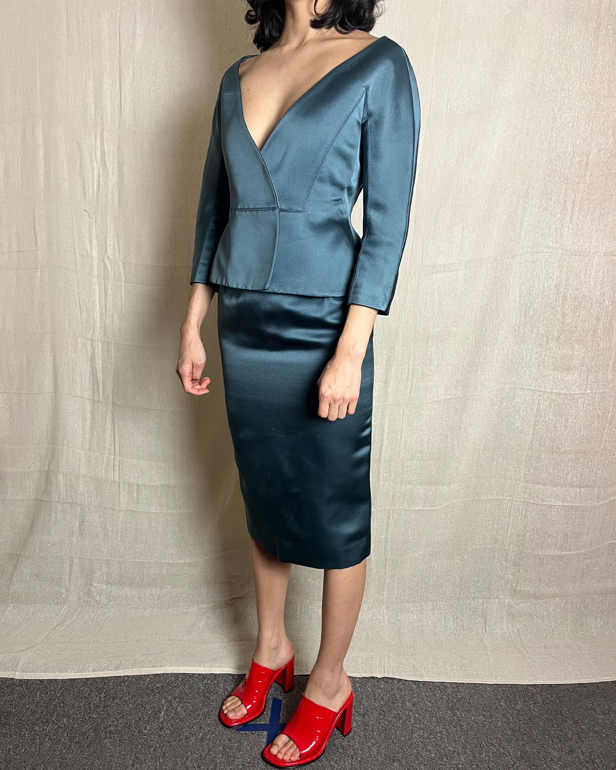 Gucci Gucci Fall ’13 Frida Giannini Era Silk two piece Suit Size M / US 6-8 / IT 42-44 - 2 Thumbnail