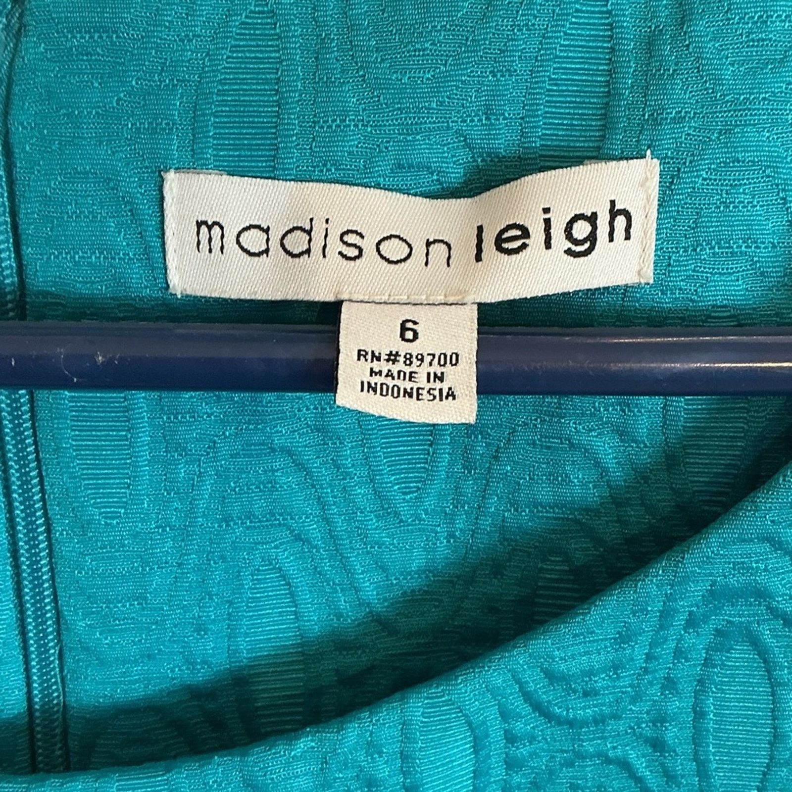 Other Madison Leigh Teal Textured Shift Dress Womens Size 6 Size M / US 6-8 / IT 42-44 - 2 Thumbnail