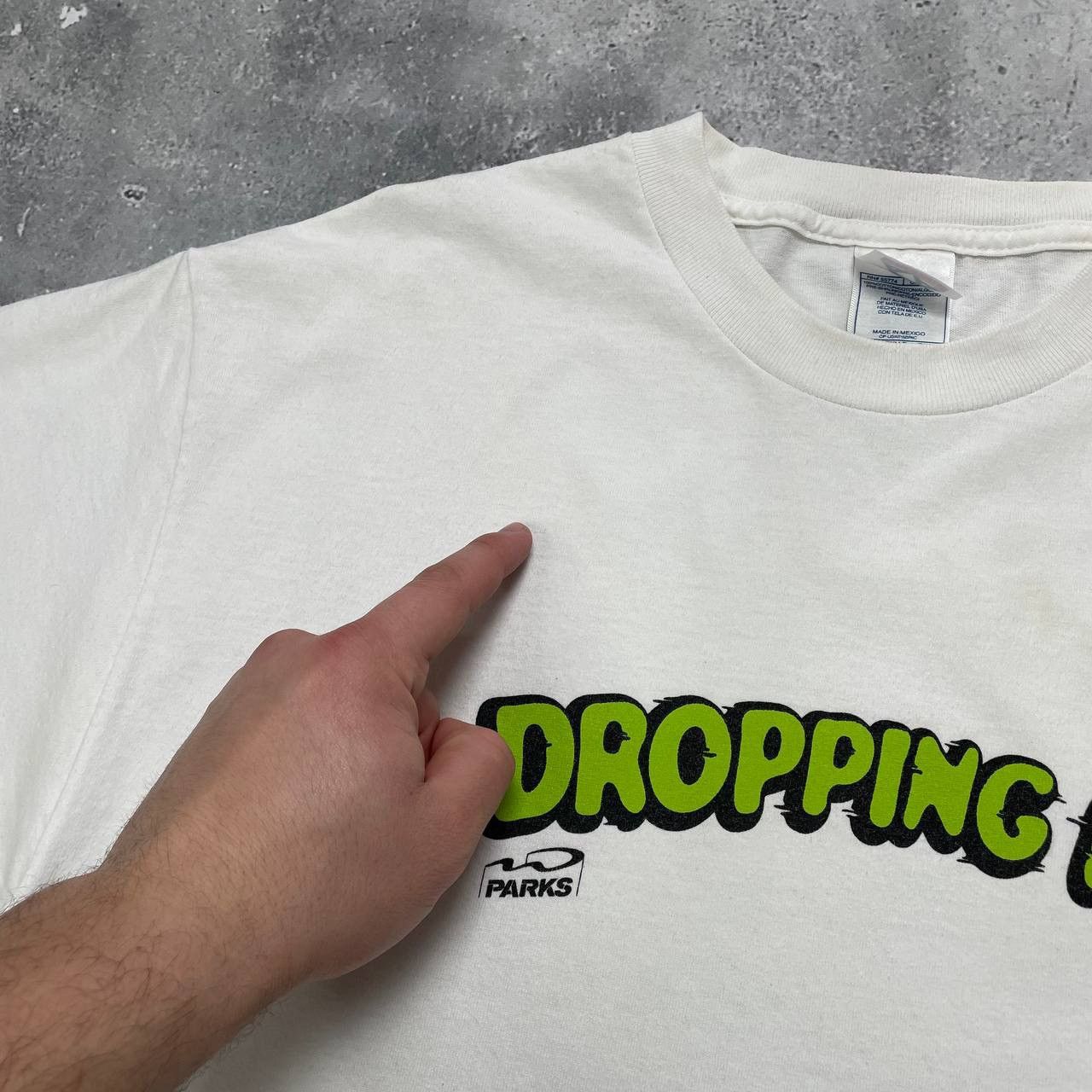 Vintage Vintage 2000s Parks Dropping In Skateboarding T Shirt White Size US L / EU 52-54 / 3 - 9 Thumbnail