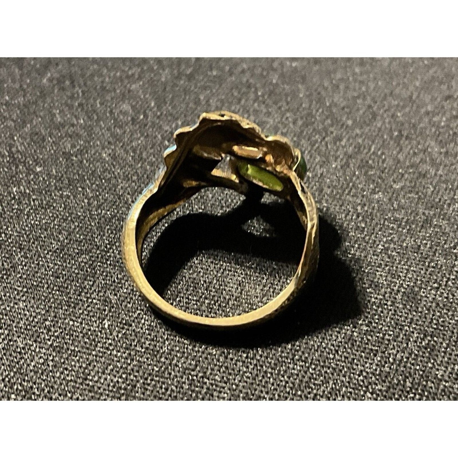 Other Jadite Dragon 14k Gold Electroplate Ring Size 6 Size ONE SIZE - 5 Thumbnail