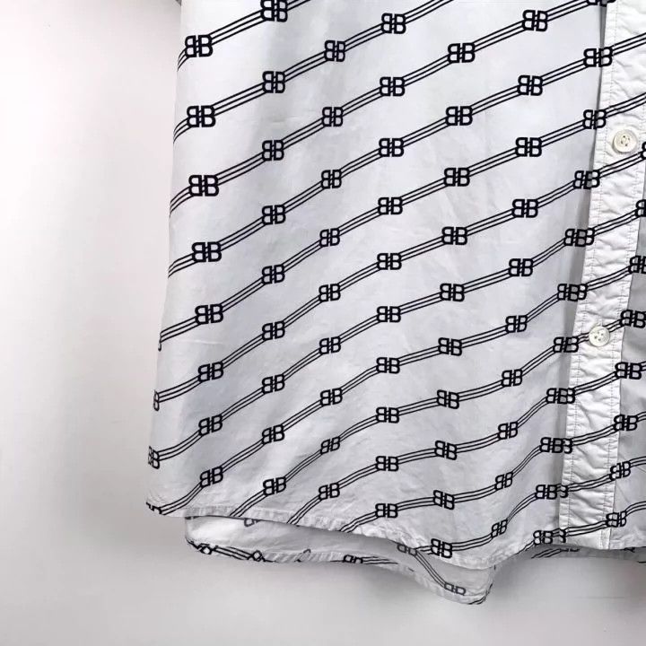 Balenciaga Balenciaga size 38 Full logo white cotton short sleeve shi Size US S / EU 44-46 / 1 - 4 Thumbnail