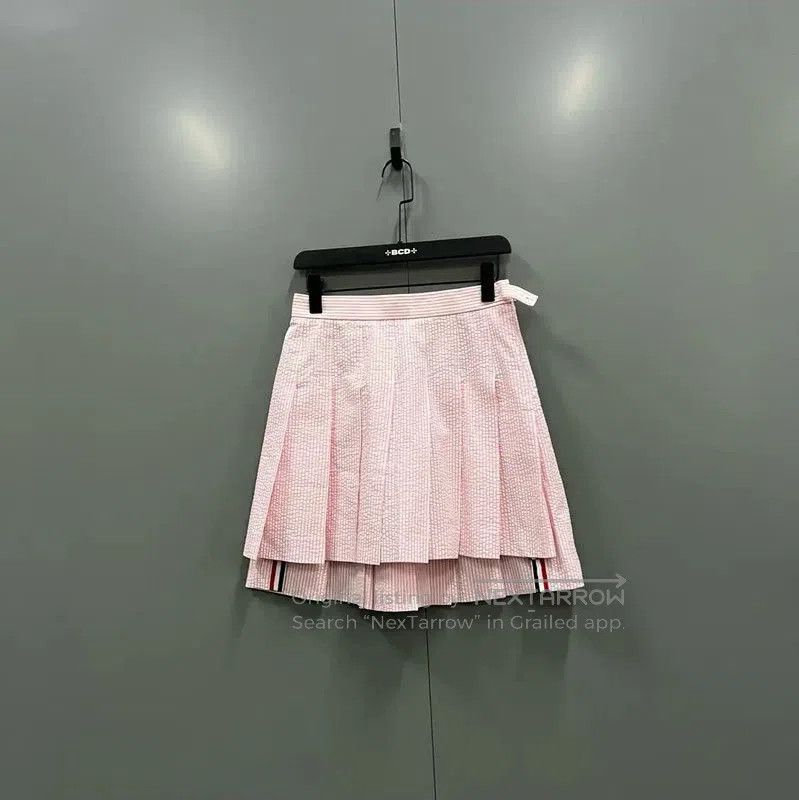 Thom Browne Thom Browne Summer Pink Cotton Mini Skirt . Size 26" / US 2 / IT 38 - 1 Thumbnail